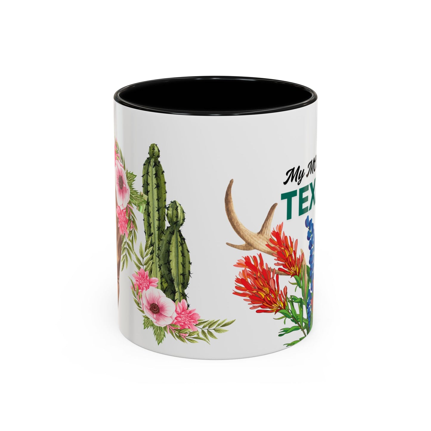 Texas MOM Accent Coffee Mug - Vibrant Floral Design for Mothers Day