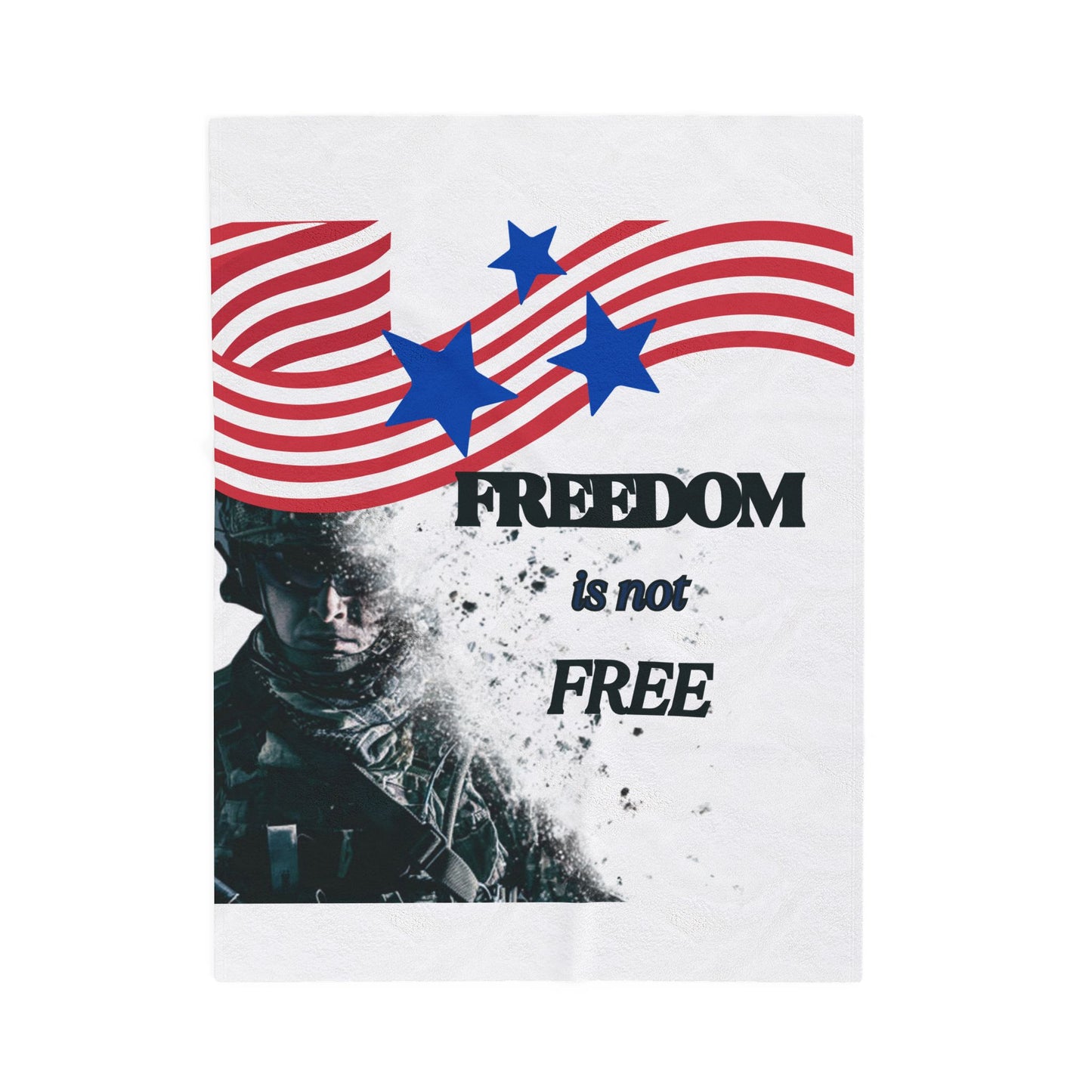 Freedom Is Not Free, Cozy Throw, Military Tribute, Home Decor, Gift for Veterans