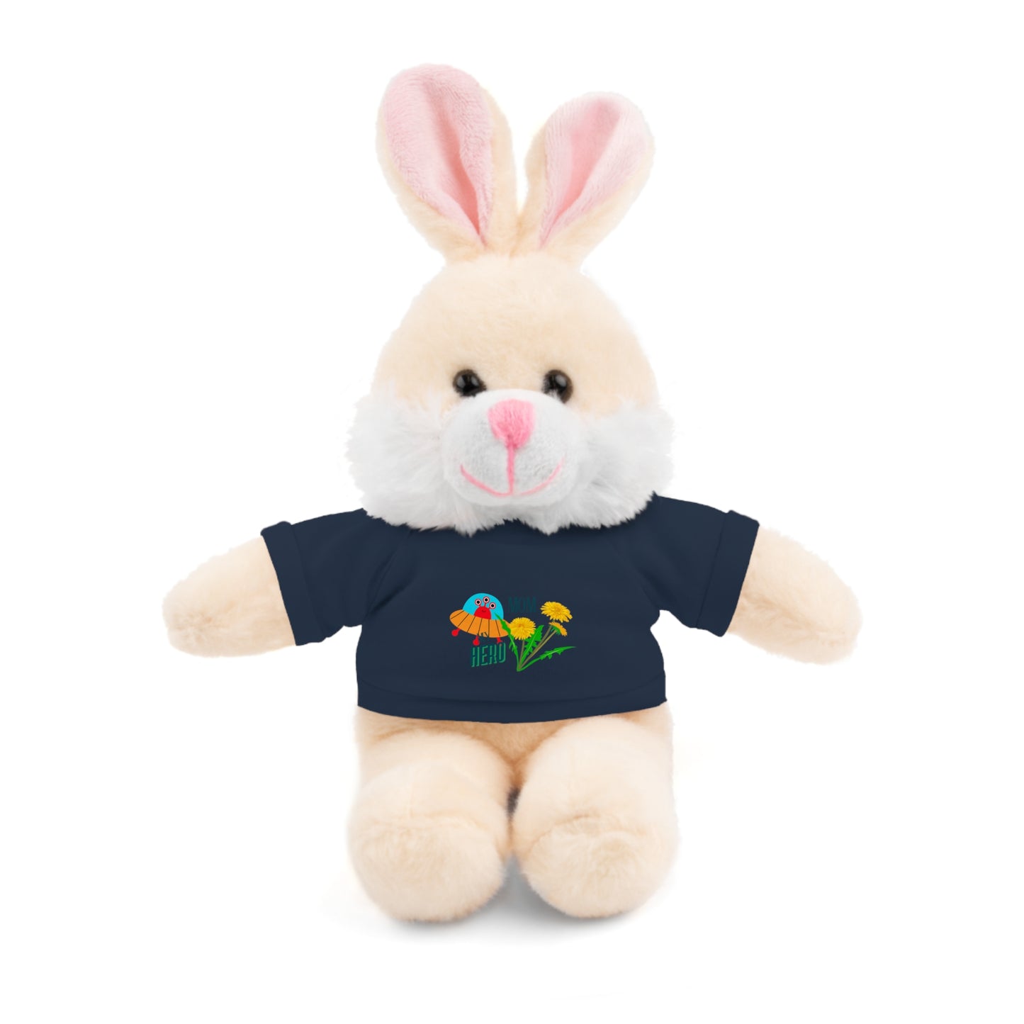 MOM is my Hero Stuffed Animal Tee Bear - Perfect Gift for Kids & Celebrations
