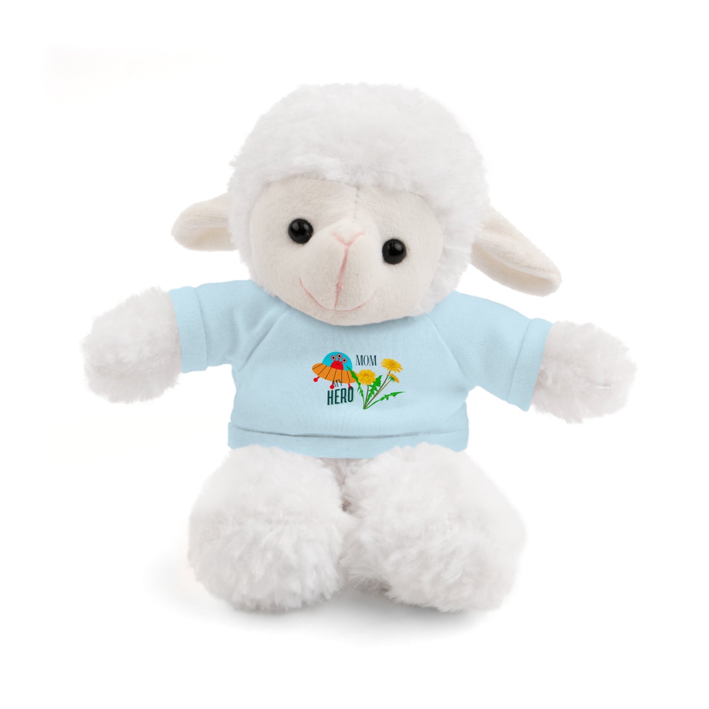 MOM is my Hero Stuffed Animal Tee Bear - Perfect Gift for Kids & Celebrations