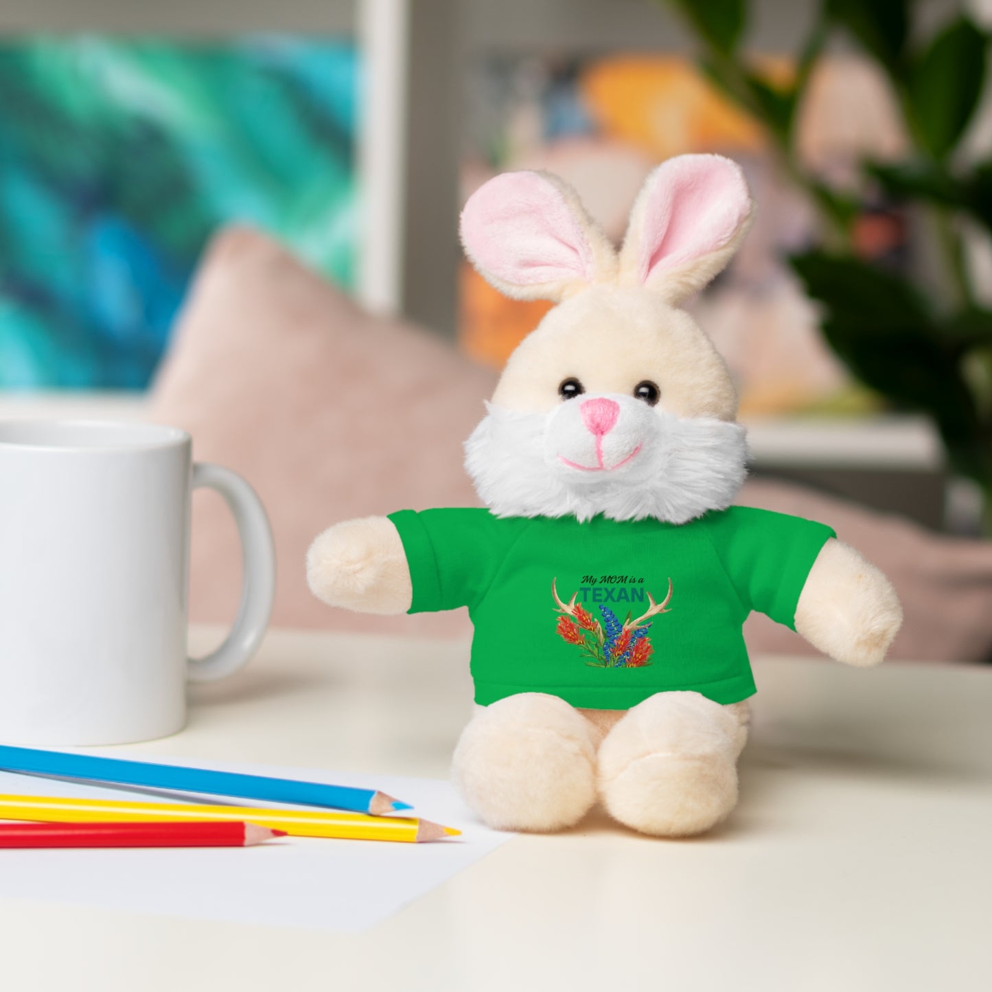 Texas MOM-Themed Stuffed Animal with Tee - Perfect Gift for Kids and Collectors