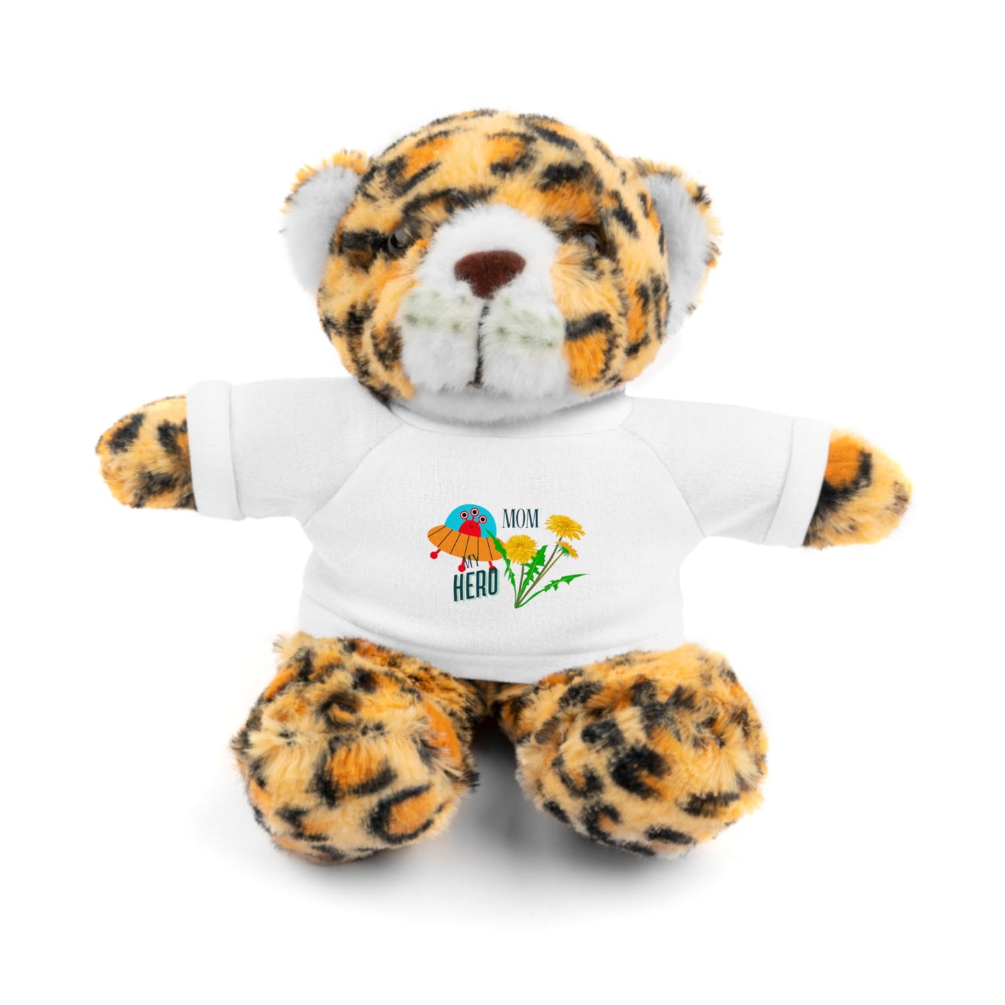 MOM is my Hero Stuffed Animal Tee Bear - Perfect Gift for Kids & Celebrations