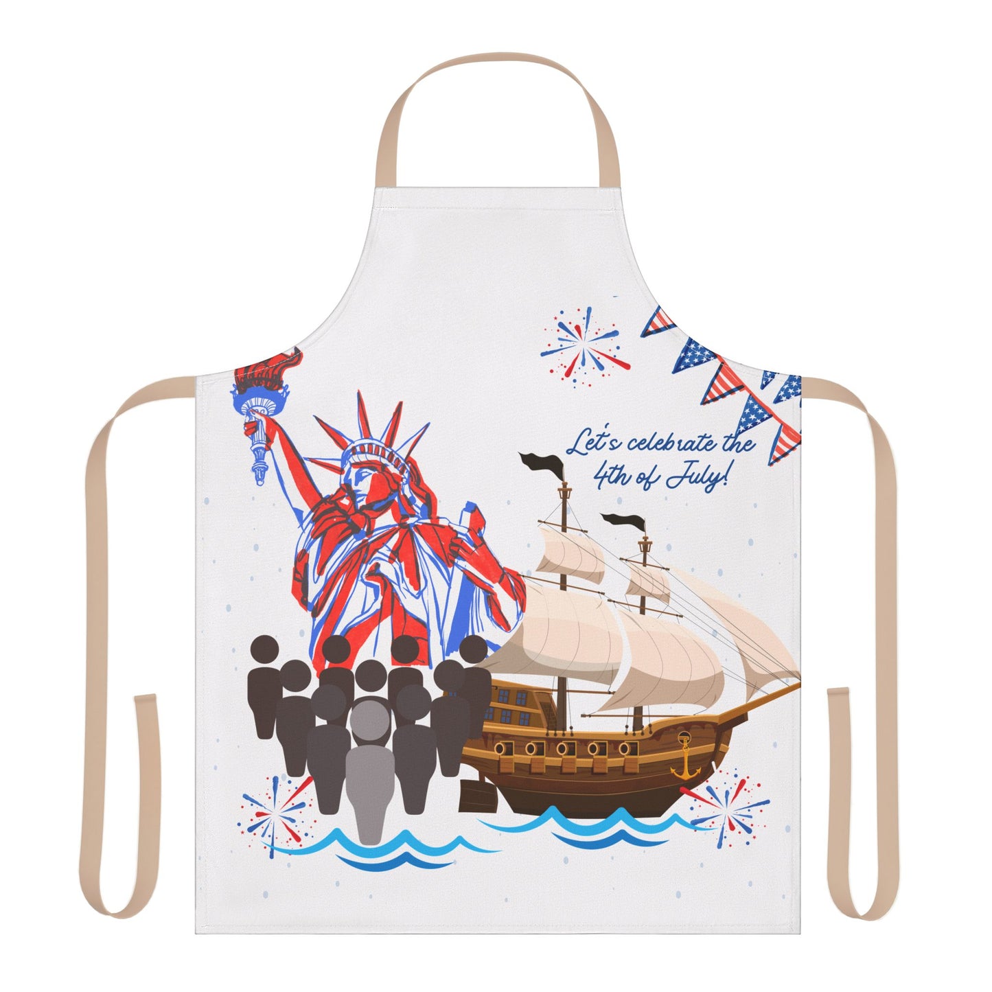 4th of July Apron for July 4th, BBQ, Family Gatherings, Holiday Celebrations, Cooking Lovers