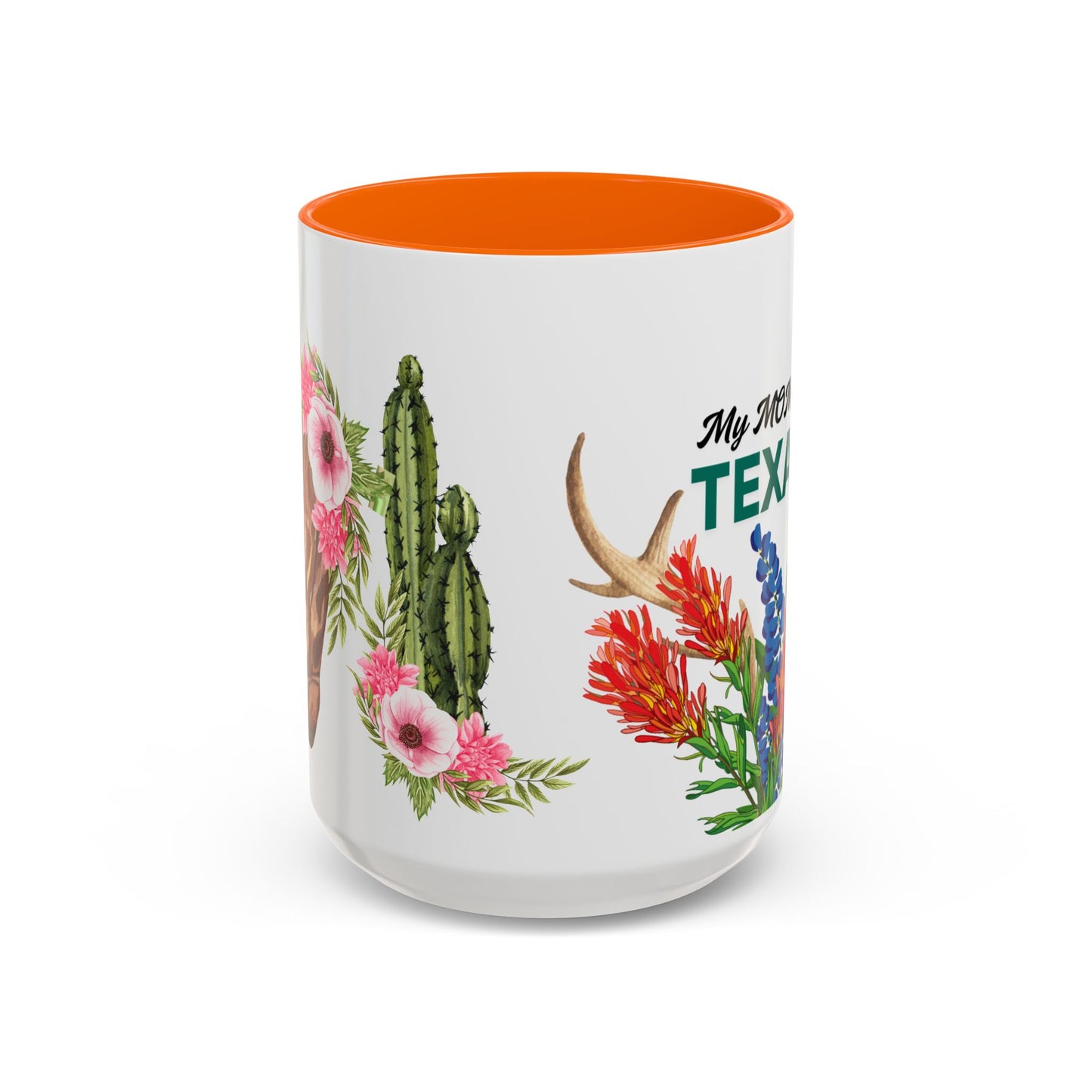 Texas MOM Accent Coffee Mug - Vibrant Floral Design for Mothers Day