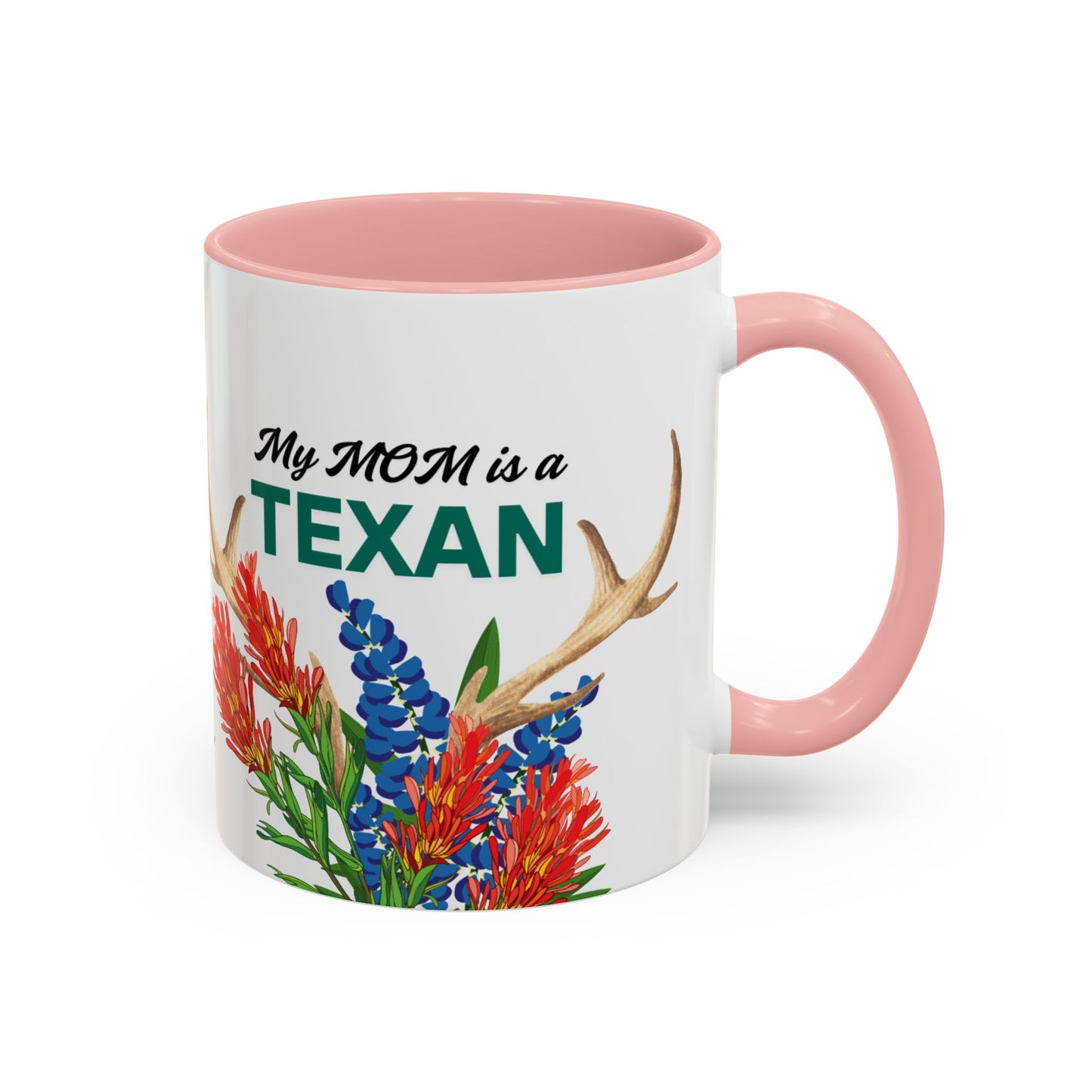 Texas MOM Accent Coffee Mug - Vibrant Floral Design for Mothers Day