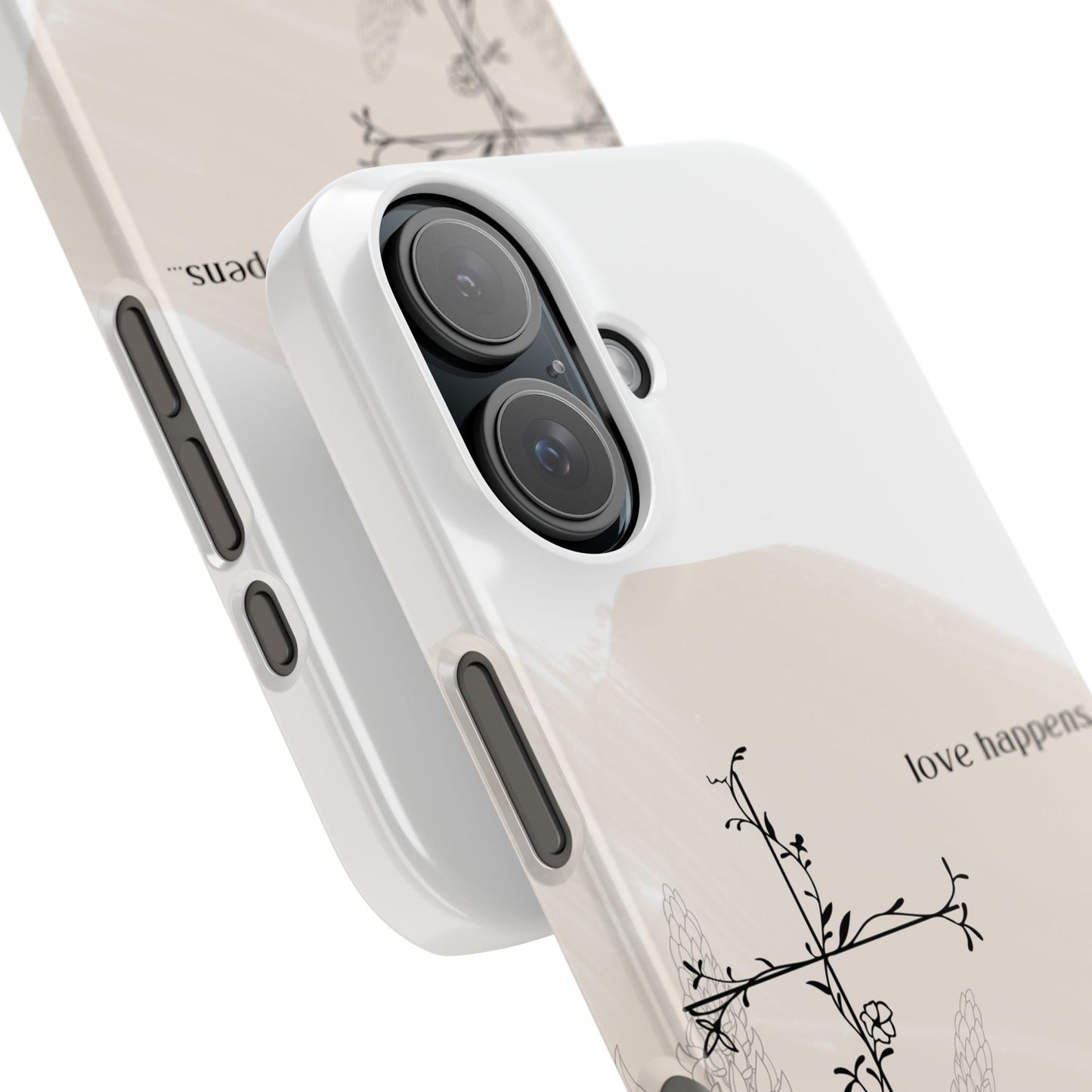 Floral Love Happens Phone Case - Slim Design for Nature Lovers