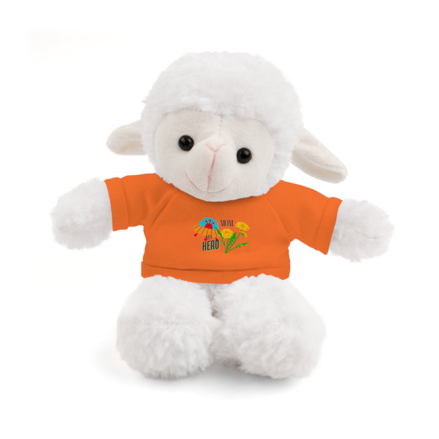 MOM is my Hero Stuffed Animal Tee Bear - Perfect Gift for Kids & Celebrations