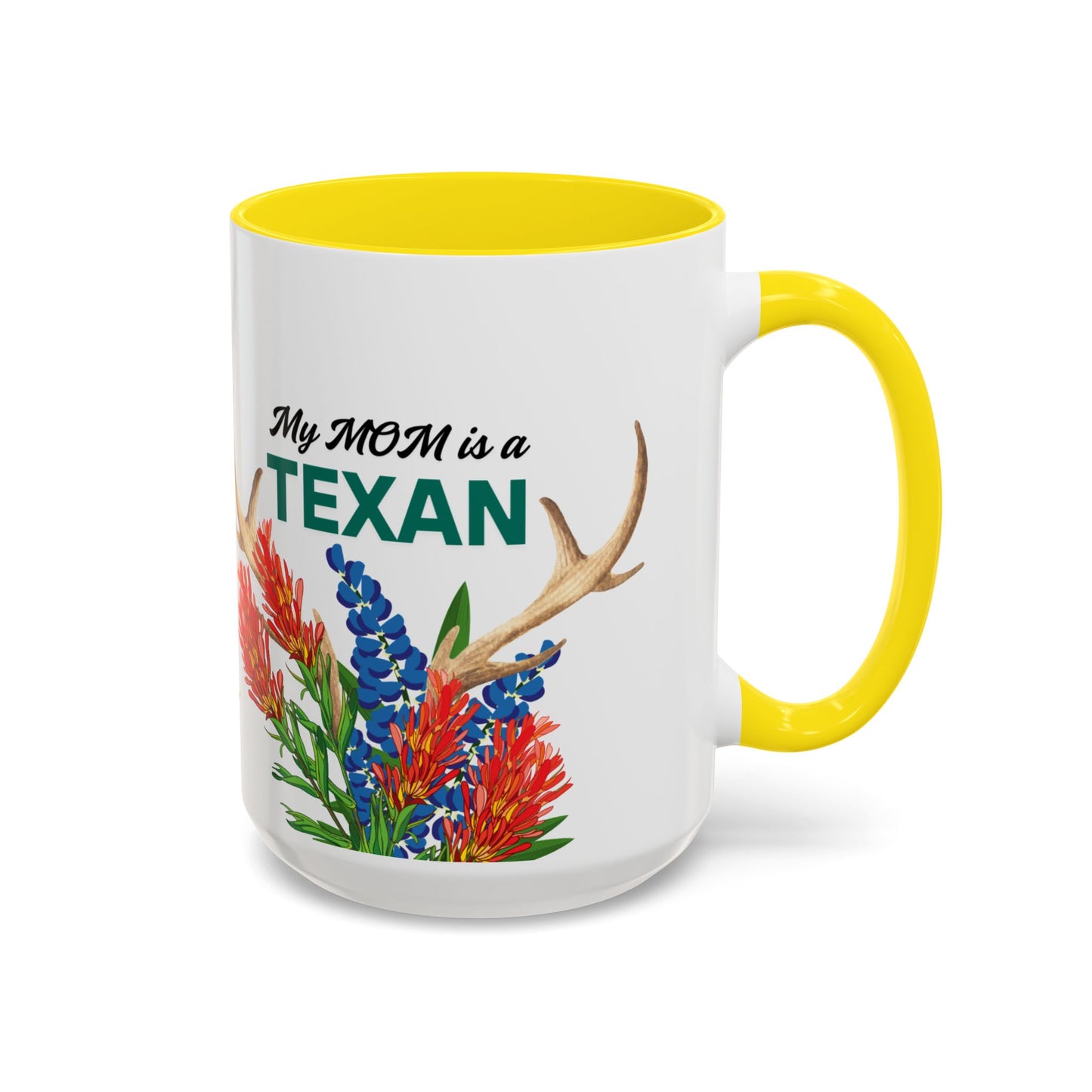 Texas MOM Accent Coffee Mug - Vibrant Floral Design for Mothers Day