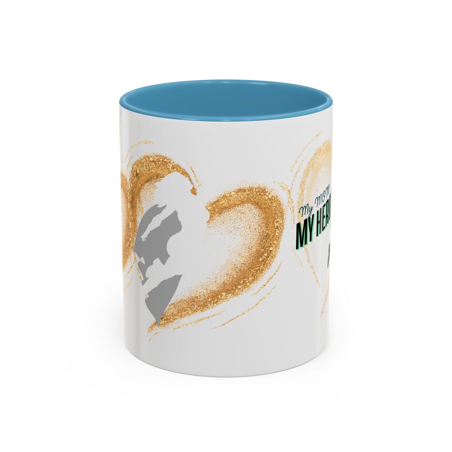 My Hero Mom Accent Coffee Mug - Perfect Gift for Mother's Day or Appreciation