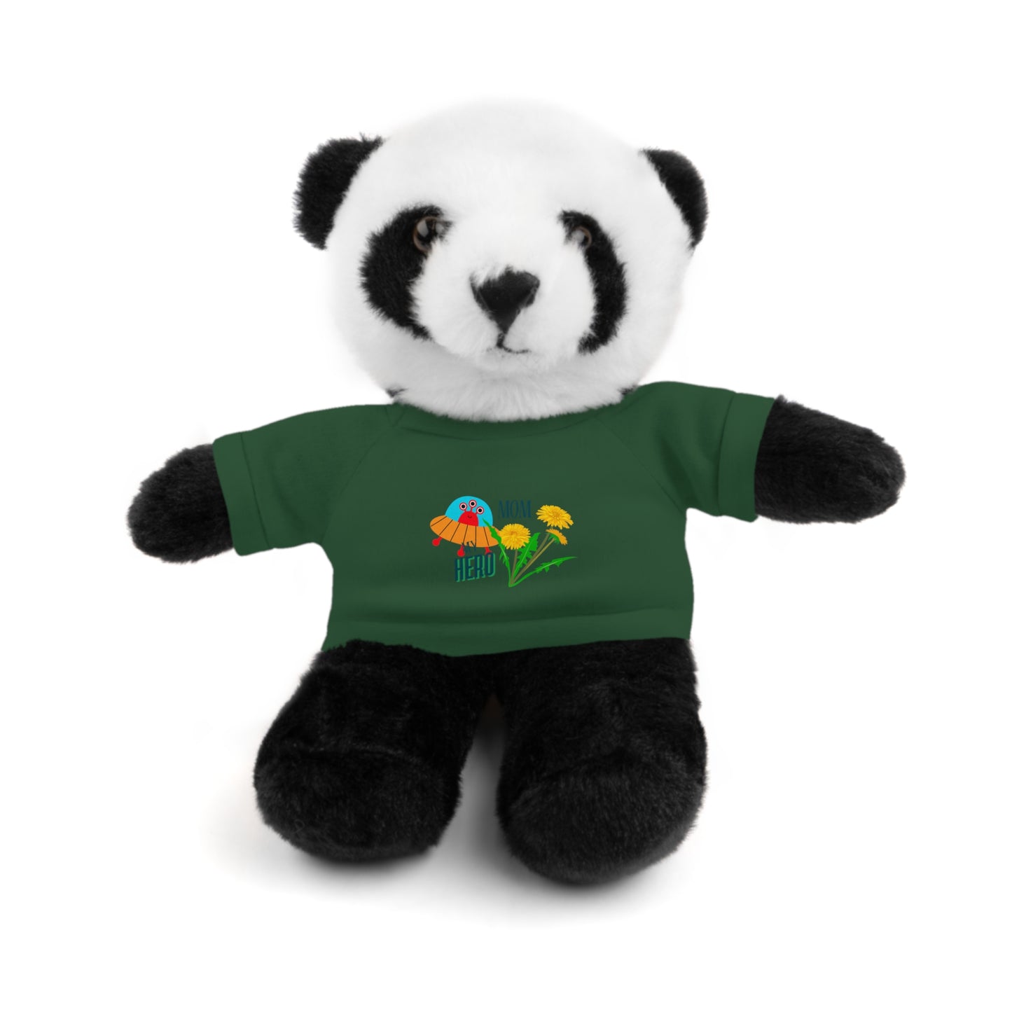 MOM is my Hero Stuffed Animal Tee Bear - Perfect Gift for Kids & Celebrations