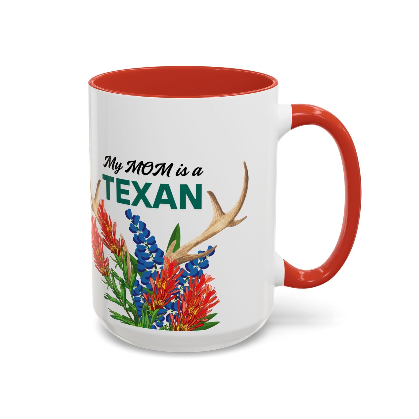 Texas MOM Accent Coffee Mug - Vibrant Floral Design for Mothers Day