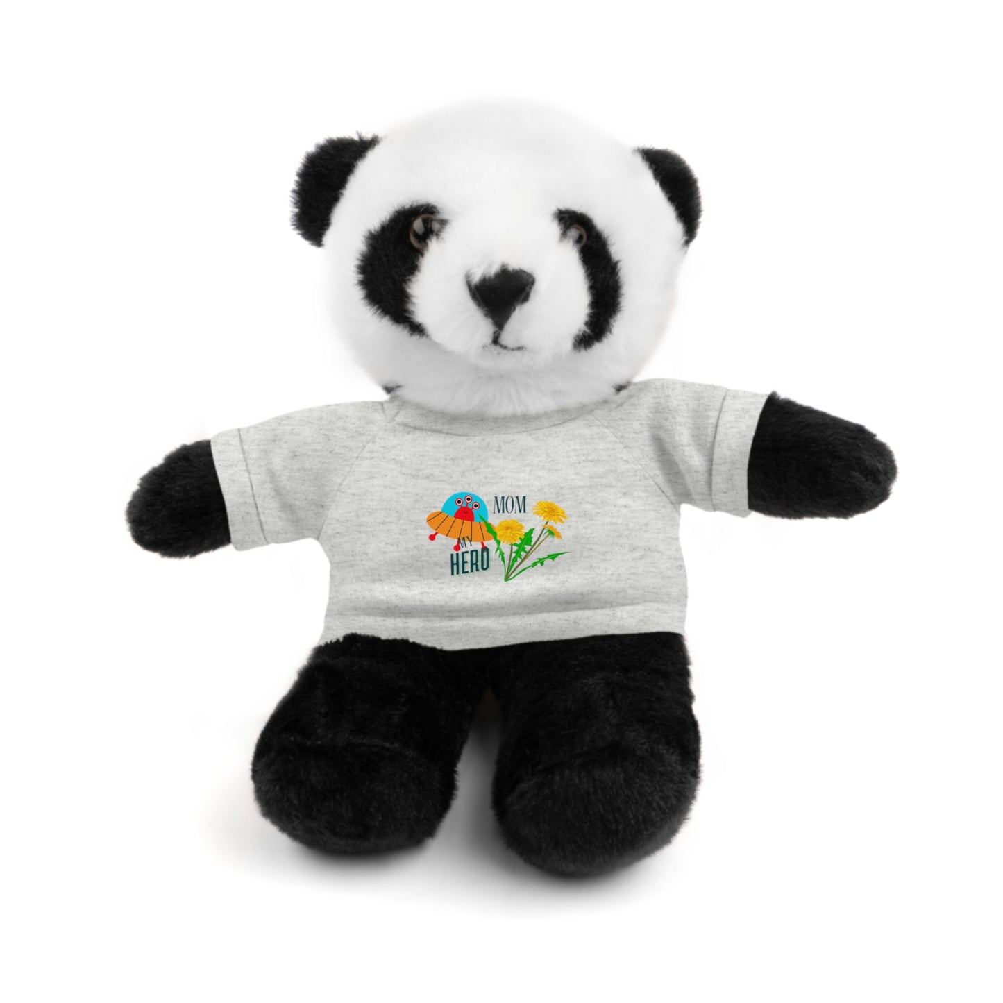 MOM is my Hero Stuffed Animal Tee Bear - Perfect Gift for Kids & Celebrations