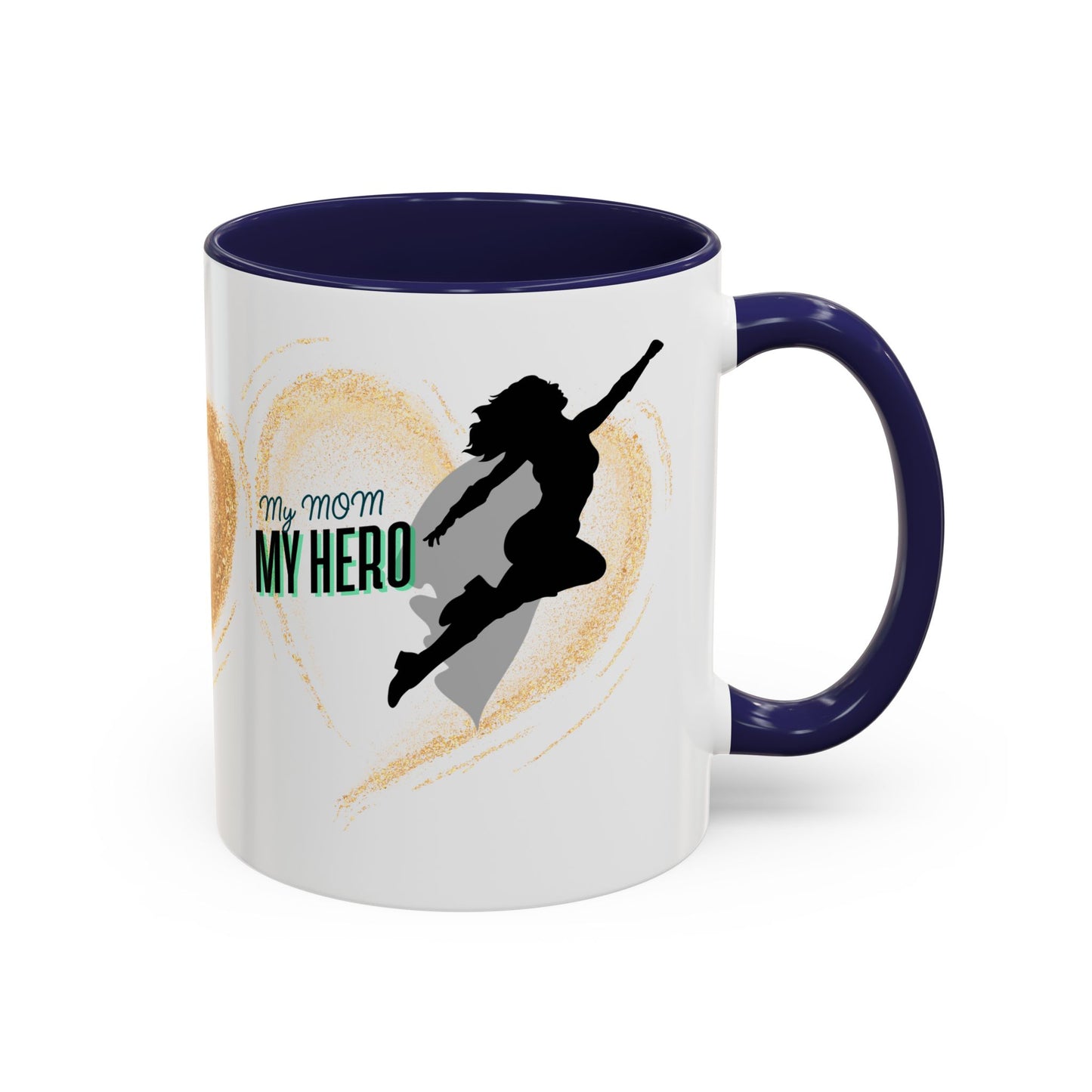 My Hero Mom Accent Coffee Mug - Perfect Gift for Mother's Day or Appreciation