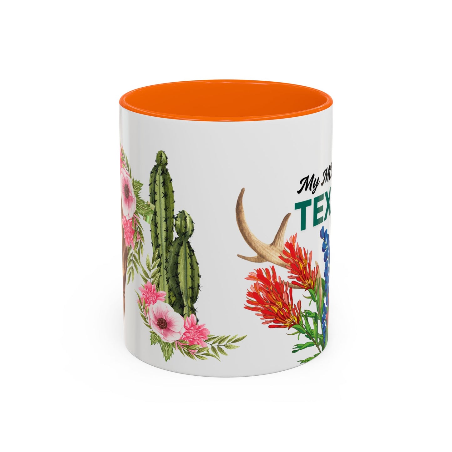 Texas MOM Accent Coffee Mug - Vibrant Floral Design for Mothers Day