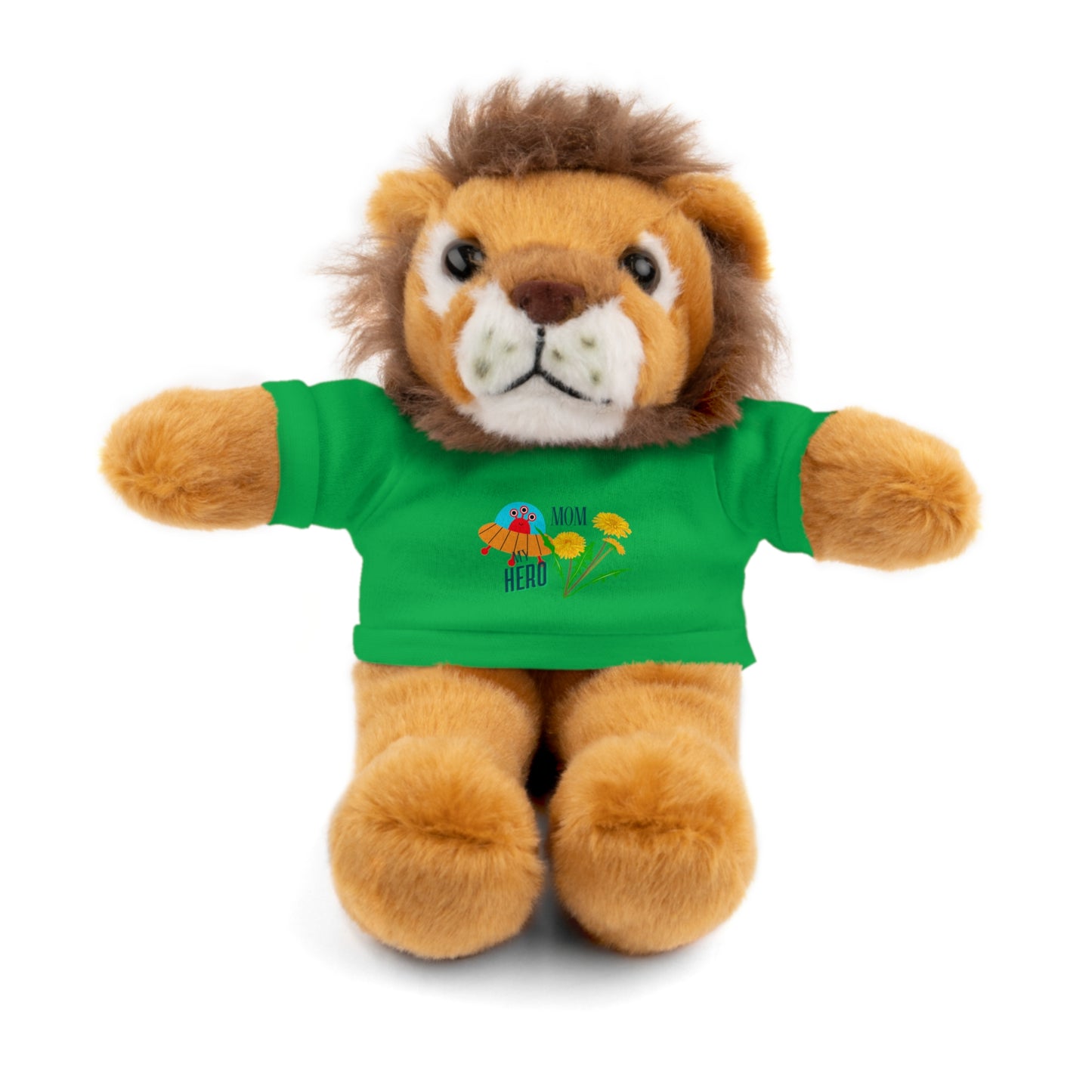 MOM is my Hero Stuffed Animal Tee Bear - Perfect Gift for Kids & Celebrations