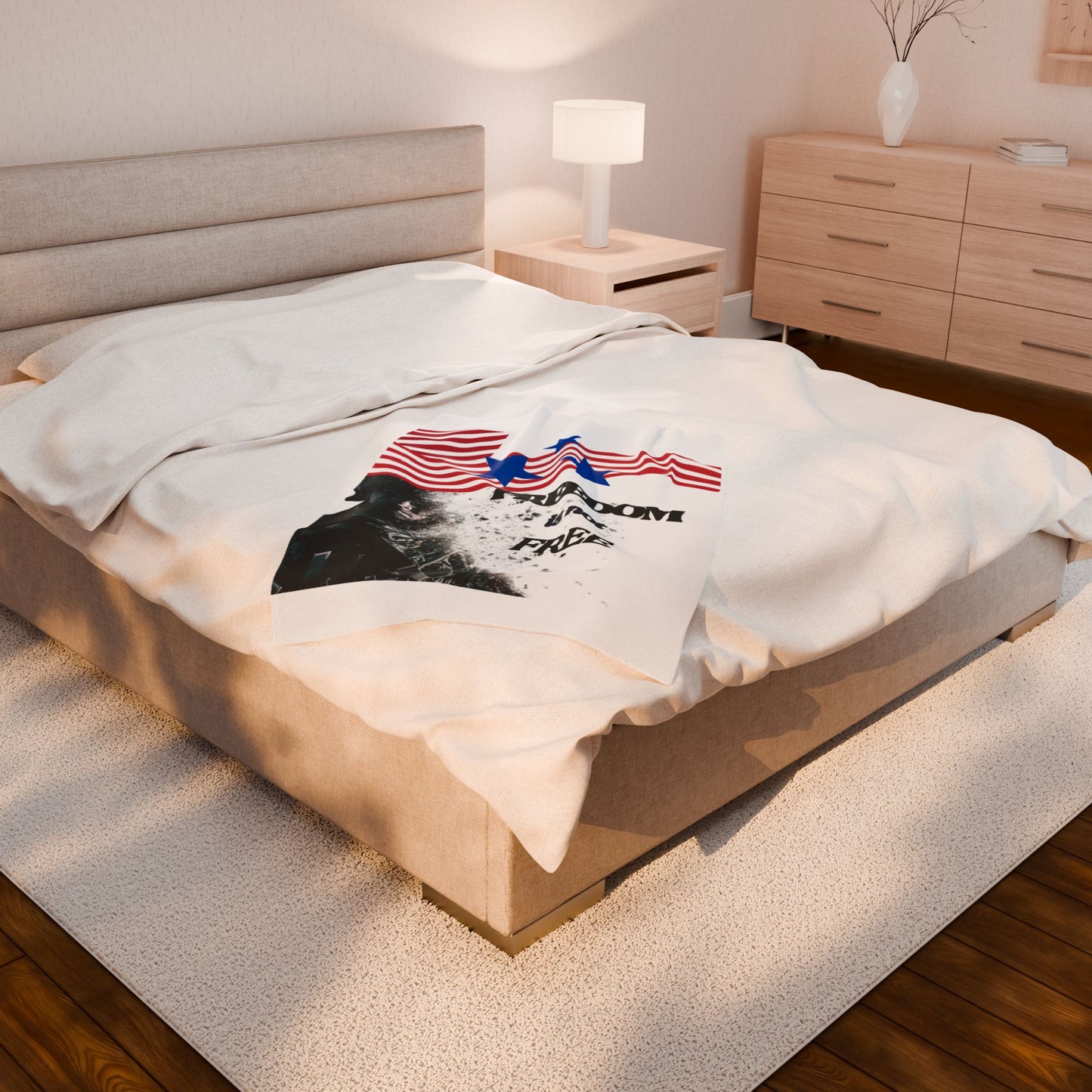 Freedom Is Not Free, Cozy Throw, Military Tribute, Home Decor, Gift for Veterans
