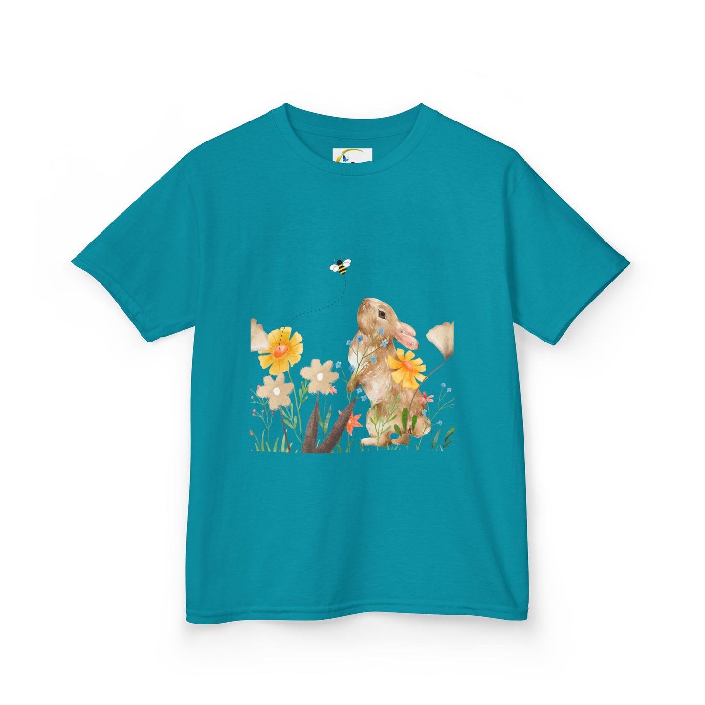 Bunny Ears and Flowers Graphic Tee - Perfect for Spring Celebrations