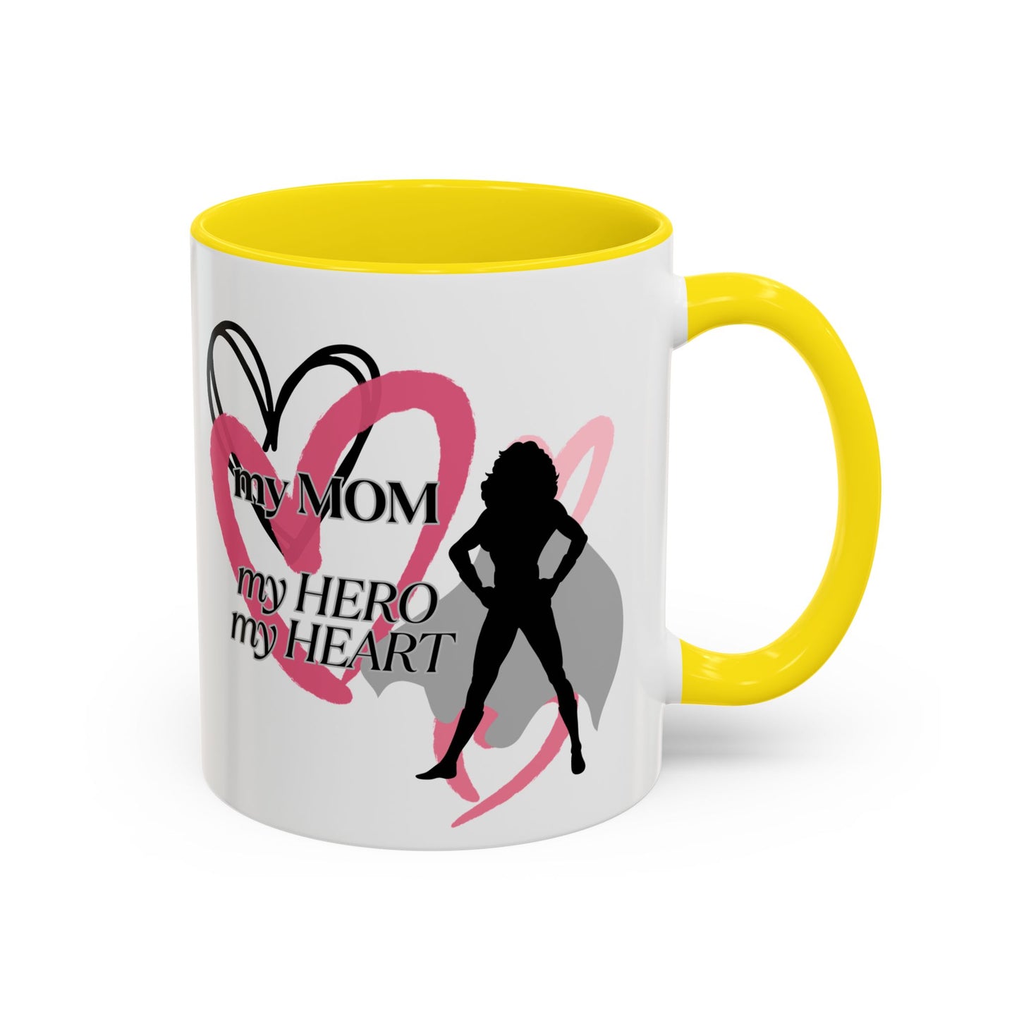 My Mom My Hero My Heart Coffee Mug - Heartfelt Gift for Mother's Day