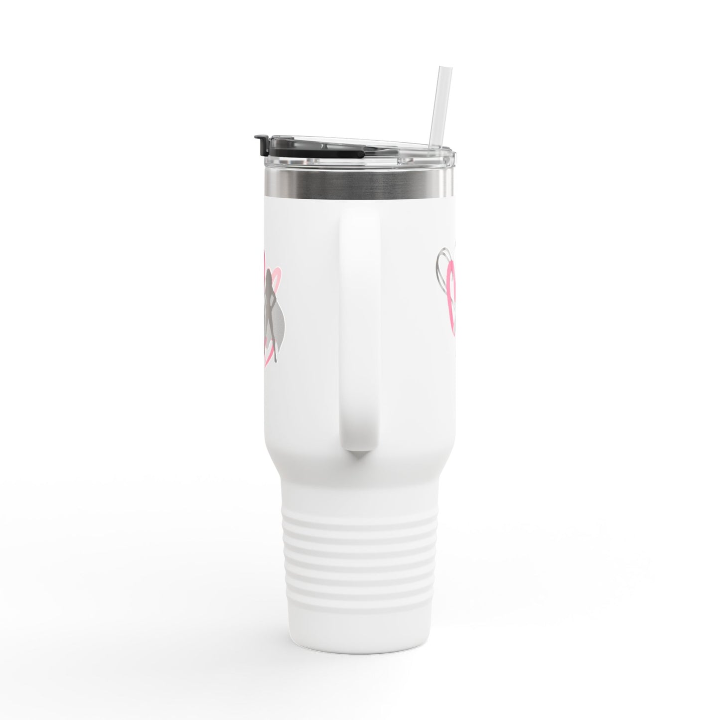 My Mom, My Hero, My Heart Design-40oz Insulated Travel Mug