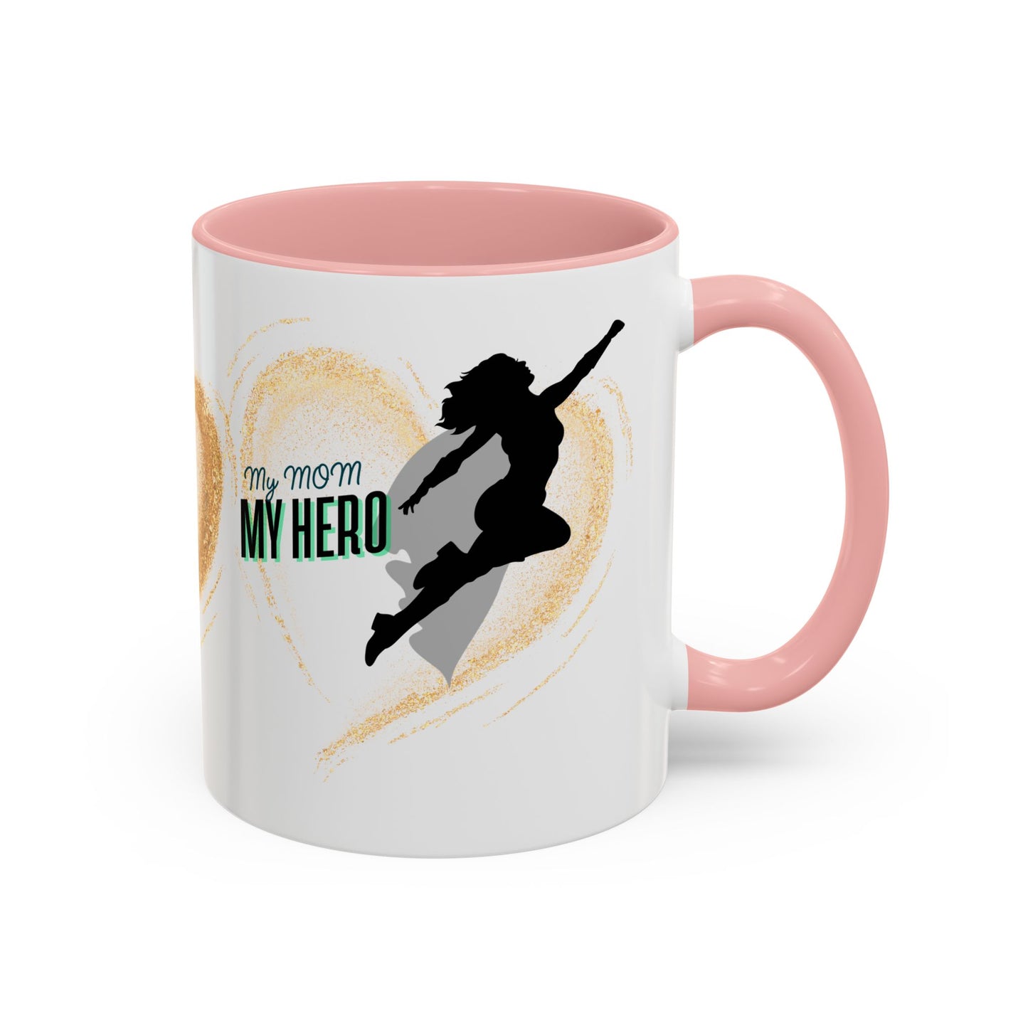 My Hero Mom Accent Coffee Mug - Perfect Gift for Mother's Day or Appreciation