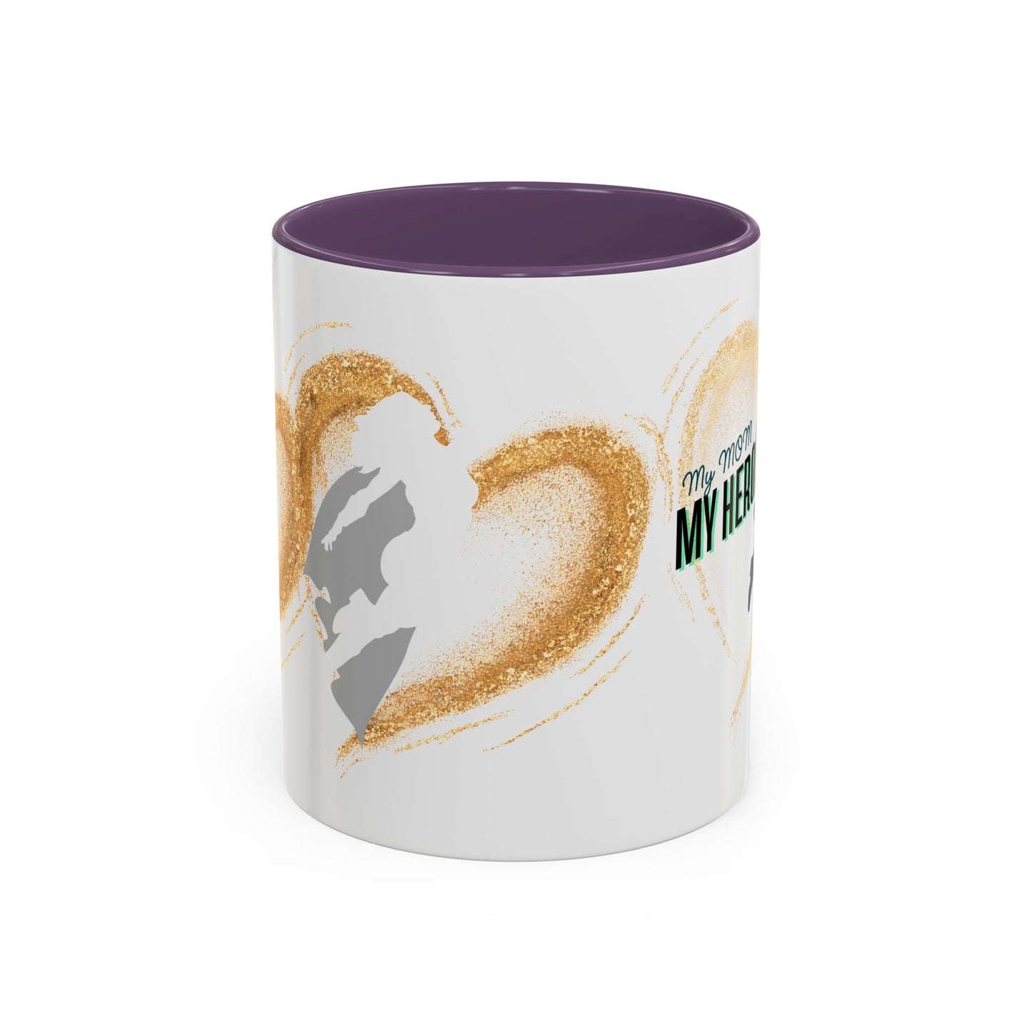 My Hero Mom Accent Coffee Mug - Perfect Gift for Mother's Day or Appreciation