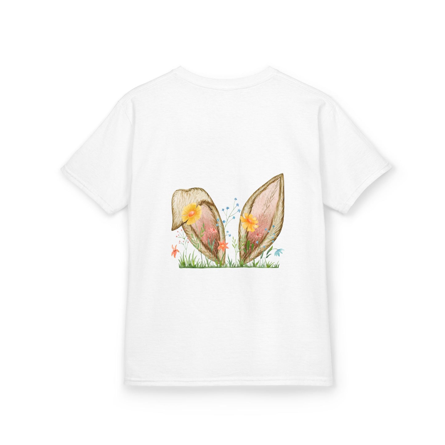 Bunny Ears and Flowers Graphic Tee - Perfect for Spring Celebrations