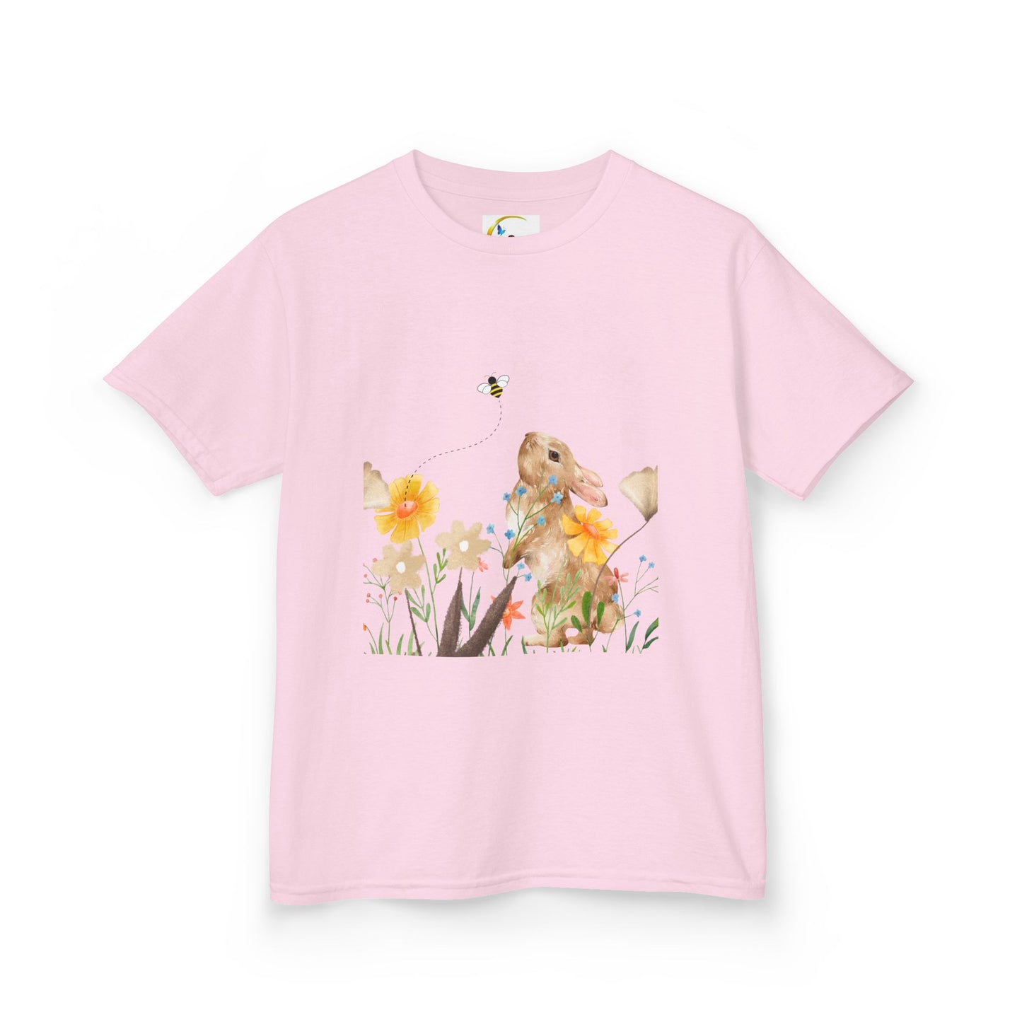 Bunny Ears and Flowers Graphic Tee - Perfect for Spring Celebrations