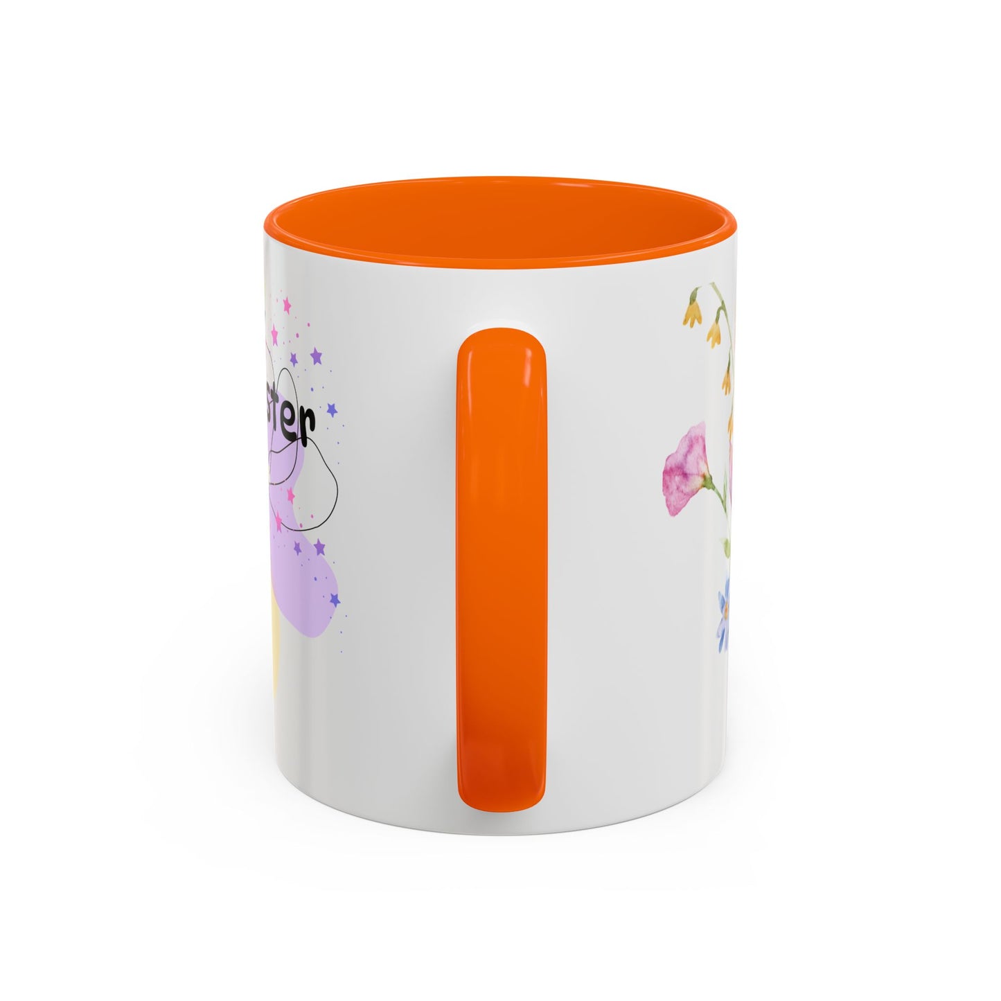 Happy Easter Floral Accent Coffee Mug - Celebrate Spring with Colorful Design