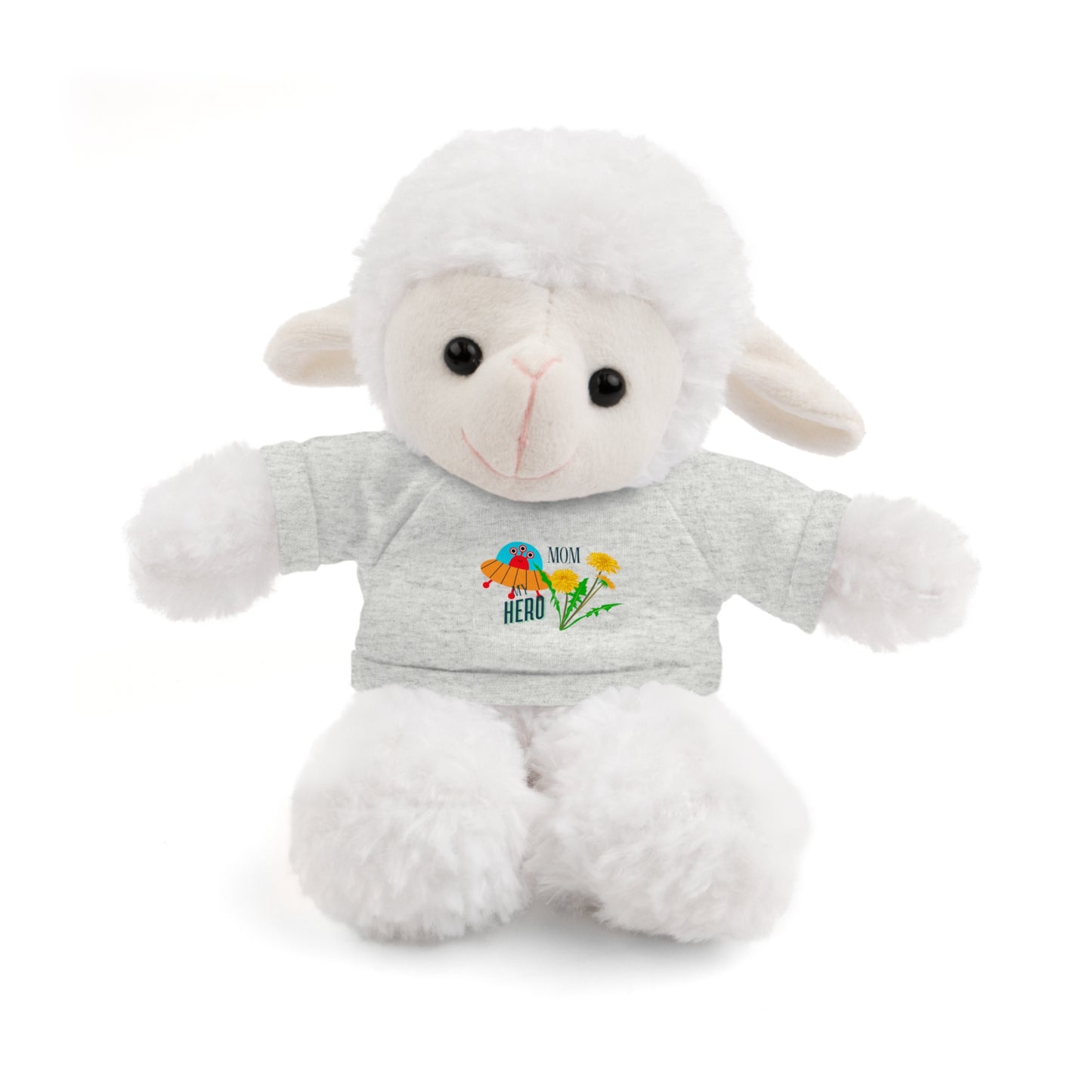 MOM is my Hero Stuffed Animal Tee Bear - Perfect Gift for Kids & Celebrations