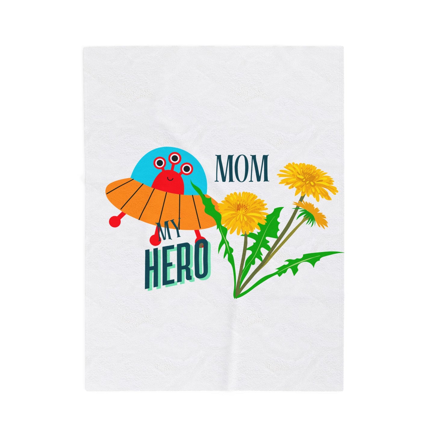 My Mom is My Hero Velveteen Plush Blanket - Cozy Gift for Mother's Day or Any Occasion