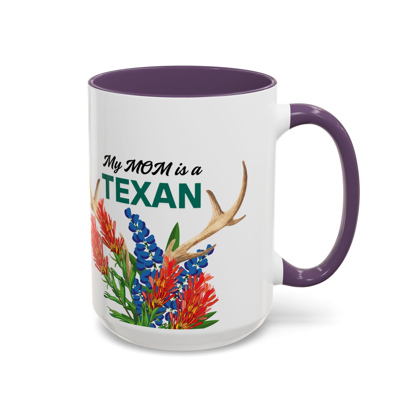 Texas MOM Accent Coffee Mug - Vibrant Floral Design for Mothers Day
