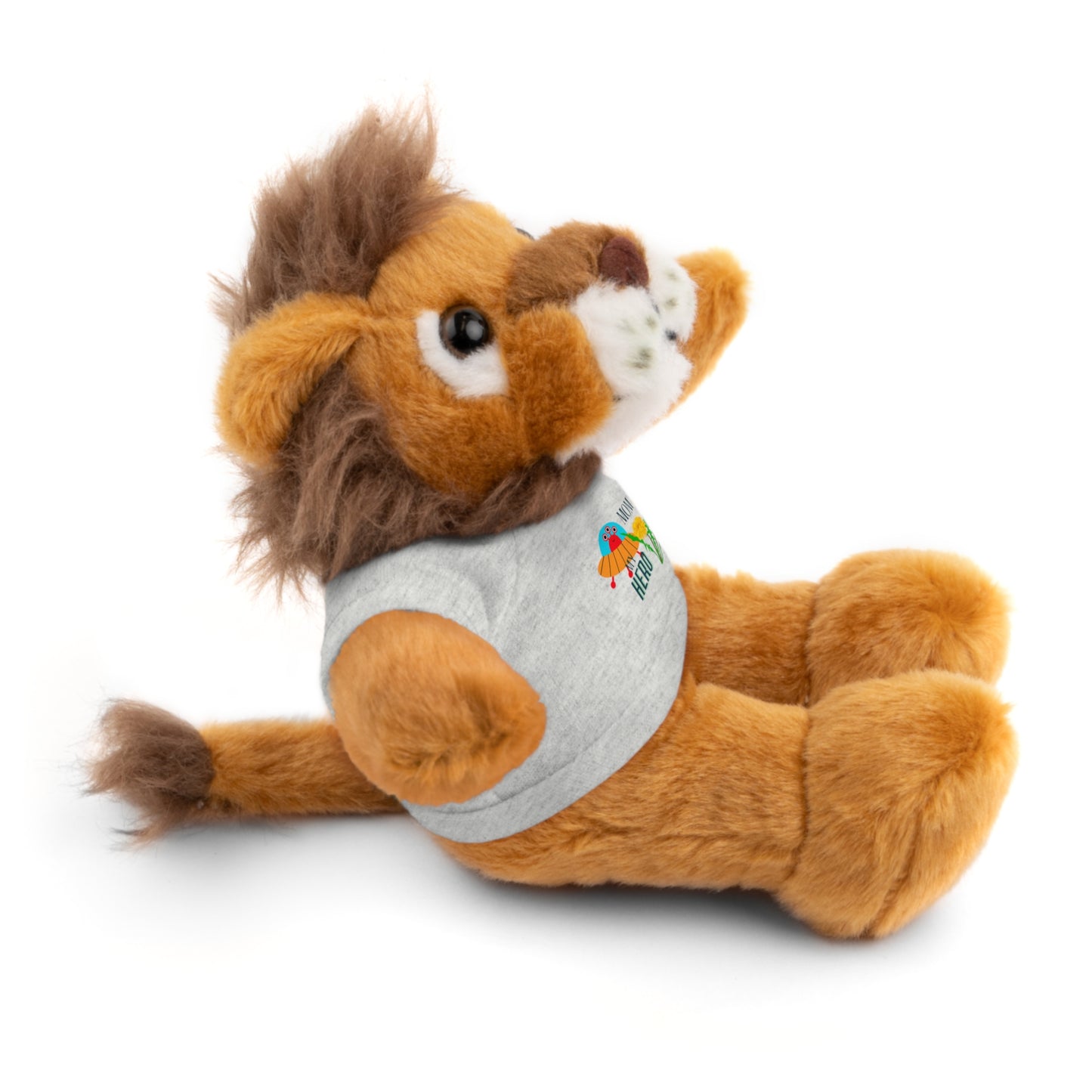MOM is my Hero Stuffed Animal Tee Bear - Perfect Gift for Kids & Celebrations