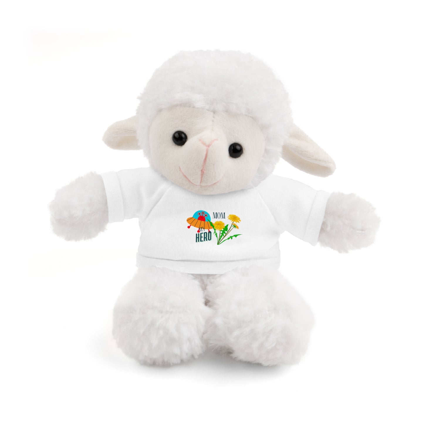 MOM is my Hero Stuffed Animal Tee Bear - Perfect Gift for Kids & Celebrations