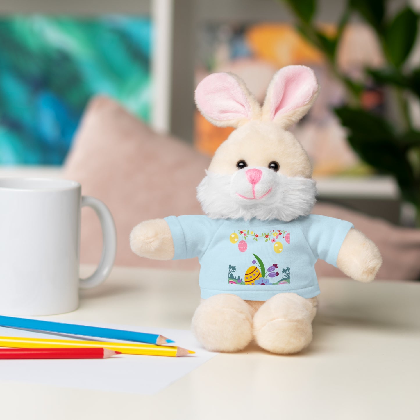Easter Egg Hunt Adorable Stuffed Animal with Cute Tee - Perfect Gift for Kids!