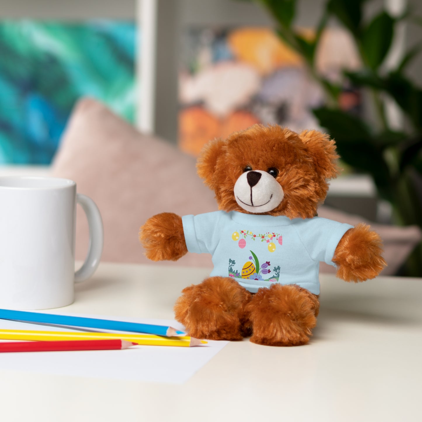 Easter Egg Hunt Adorable Stuffed Animal with Cute Tee - Perfect Gift for Kids!