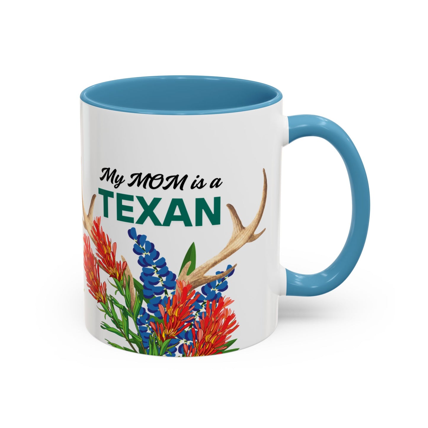 Texas MOM Accent Coffee Mug - Vibrant Floral Design for Mothers Day