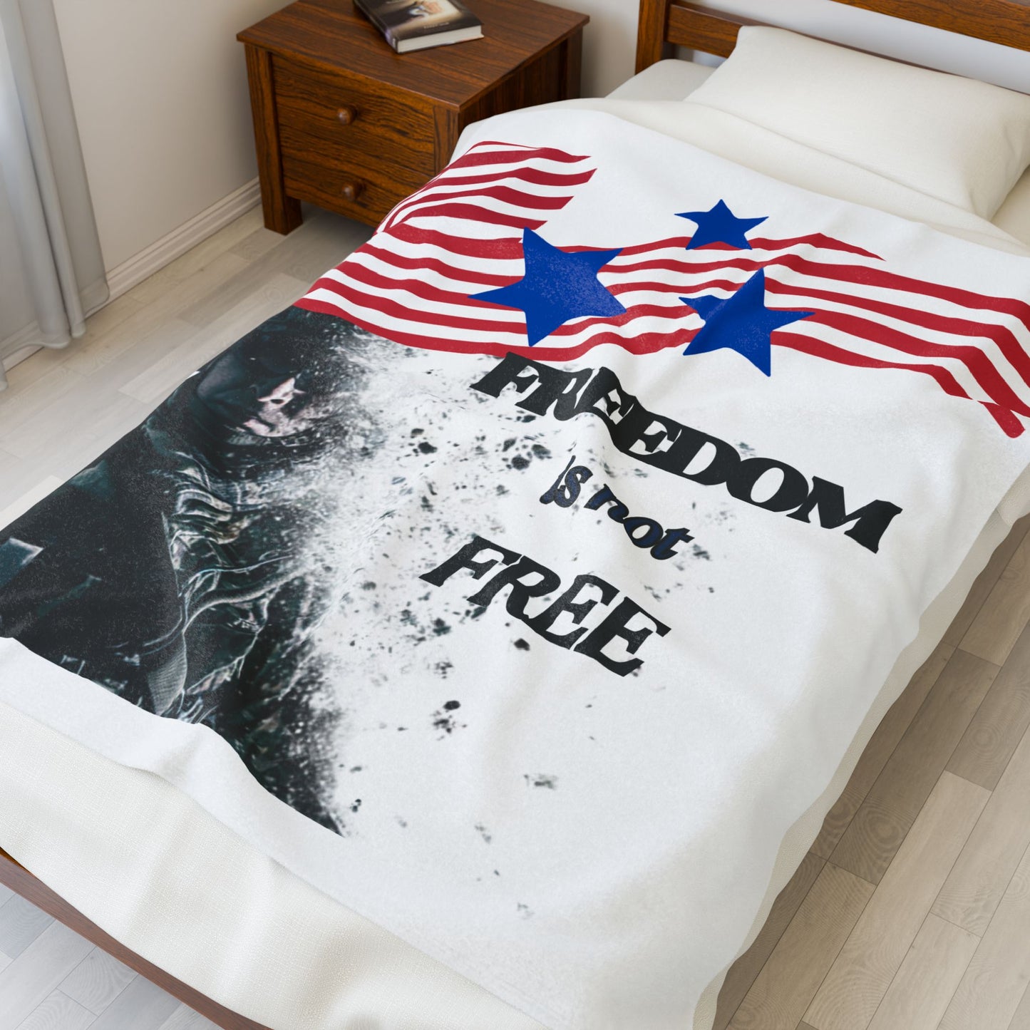Freedom Is Not Free, Cozy Throw, Military Tribute, Home Decor, Gift for Veterans