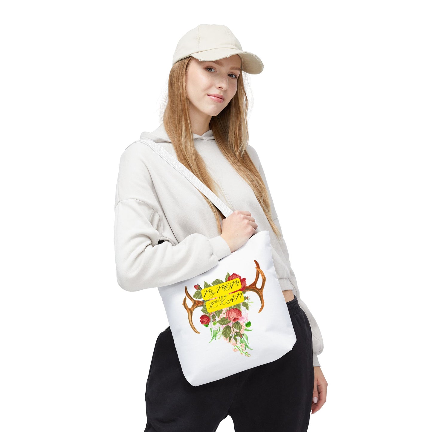 My MOM is a Texan Floral Western Tote Bag - Perfect for Moms Who Love Texas