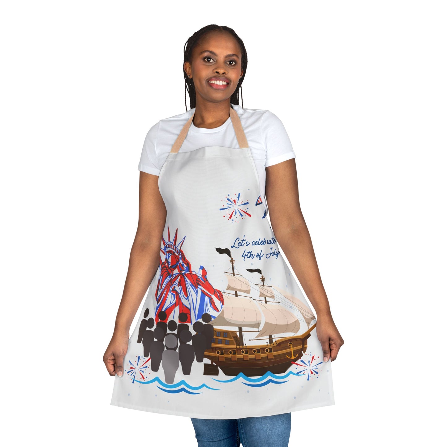 4th of July Apron for July 4th, BBQ, Family Gatherings, Holiday Celebrations, Cooking Lovers