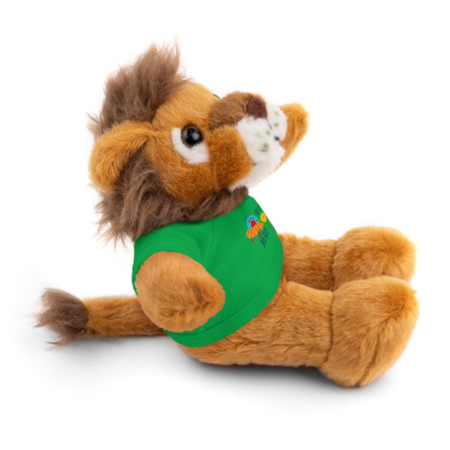 MOM is my Hero Stuffed Animal Tee Bear - Perfect Gift for Kids & Celebrations