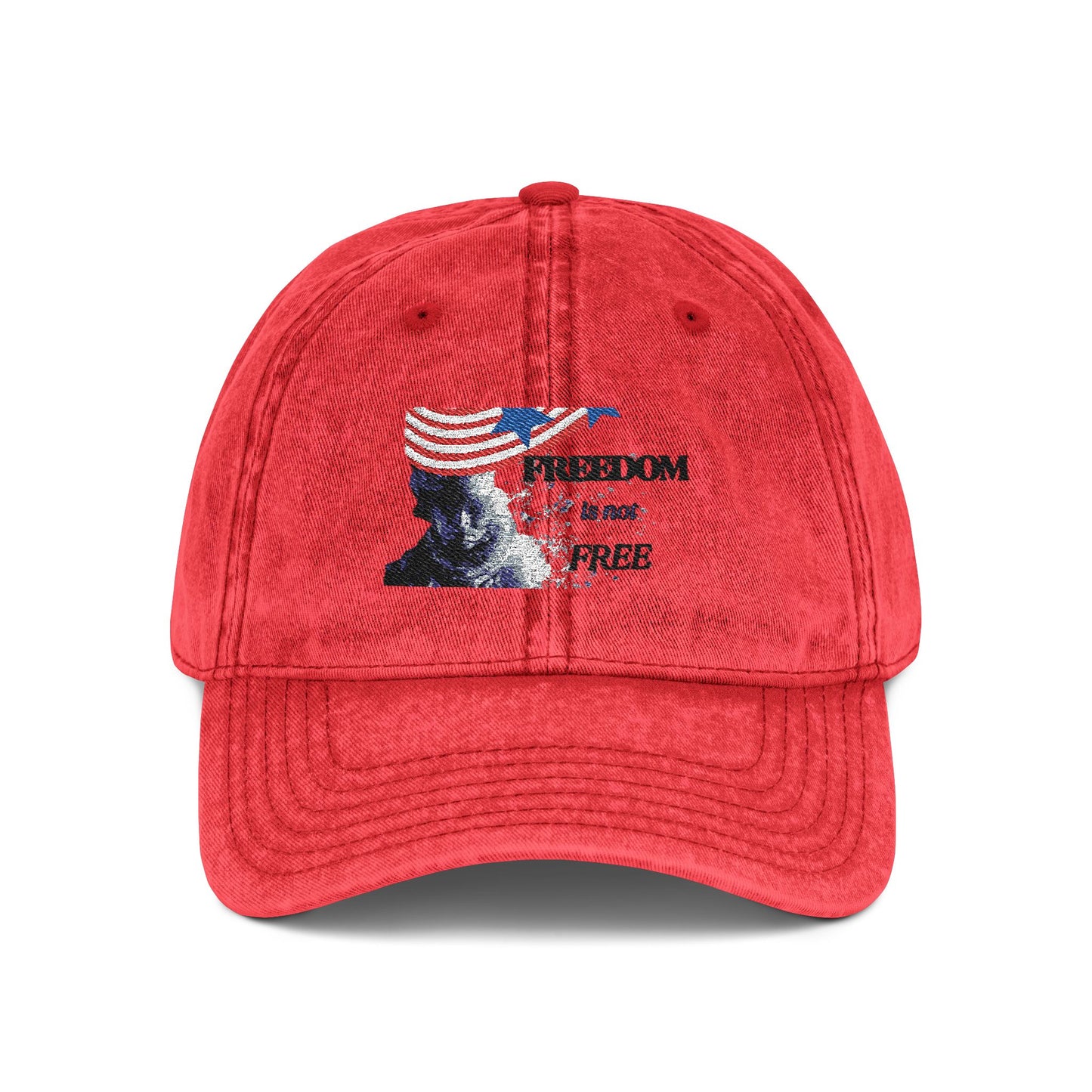 'Freedom is not Free' Embroidered Cap, Retro USA Hat, Patriotic, Gift for Independence Day