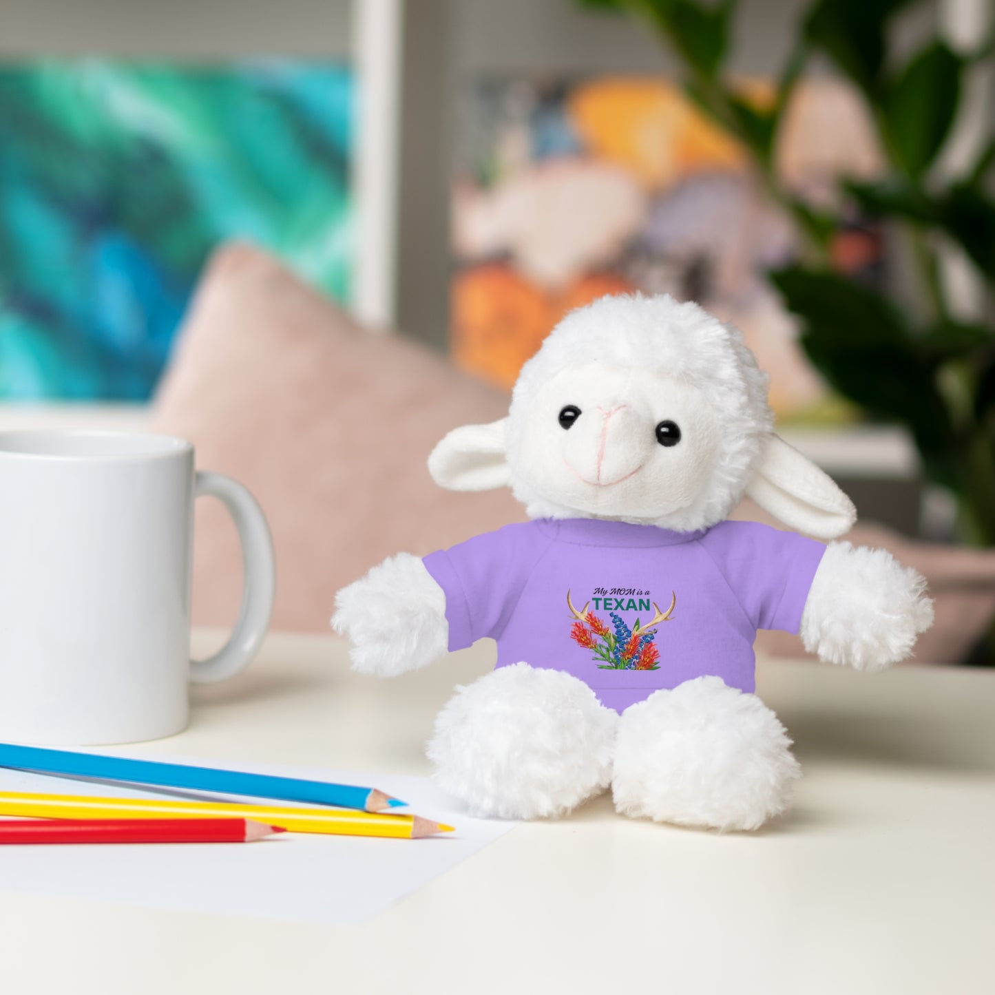 Texas MOM-Themed Stuffed Animal with Tee - Perfect Gift for Kids and Collectors