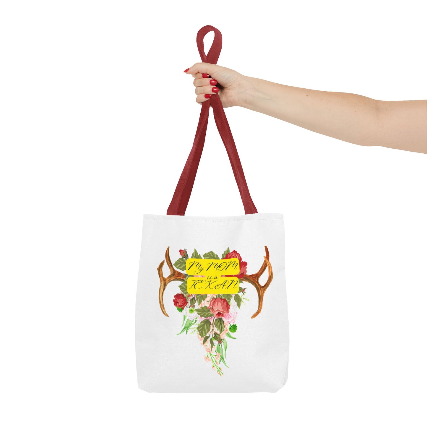 My MOM is a Texan Floral Western Tote Bag - Perfect for Moms Who Love Texas