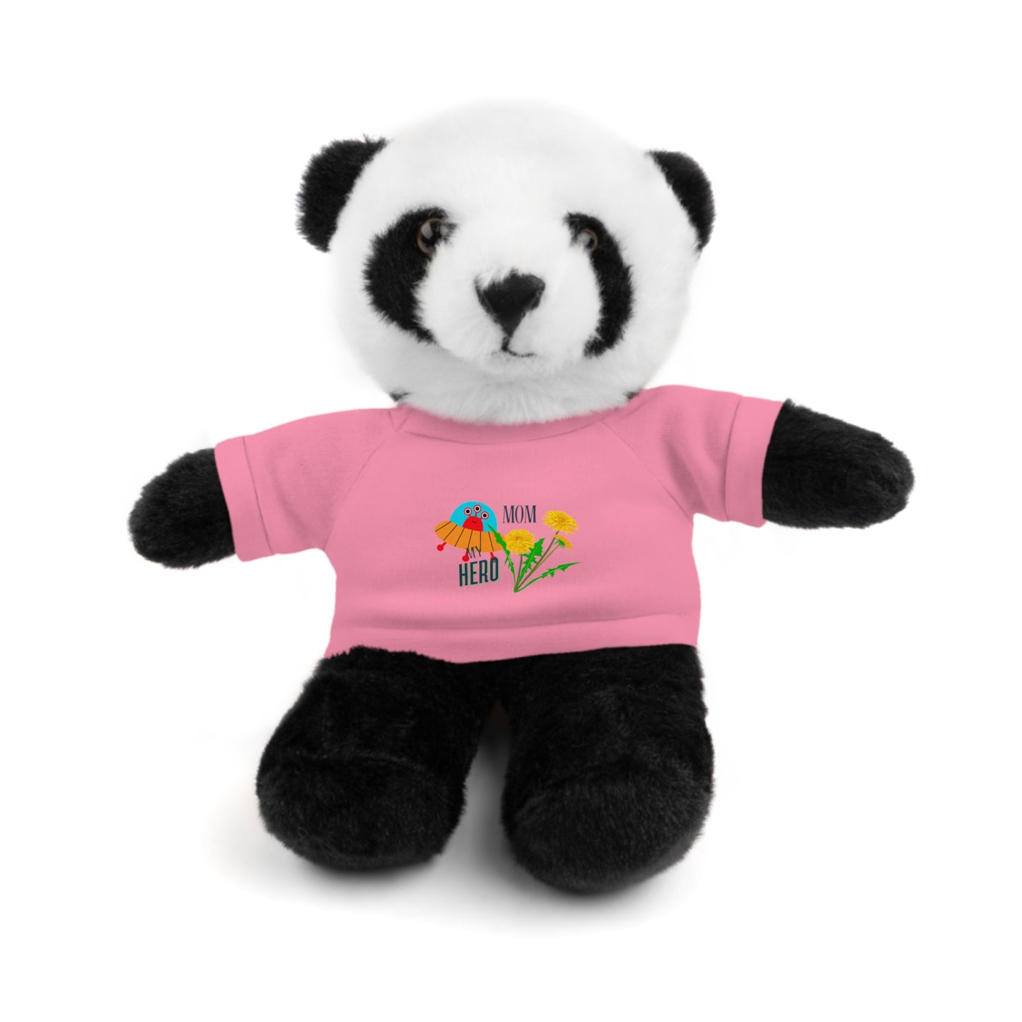 MOM is my Hero Stuffed Animal Tee Bear - Perfect Gift for Kids & Celebrations