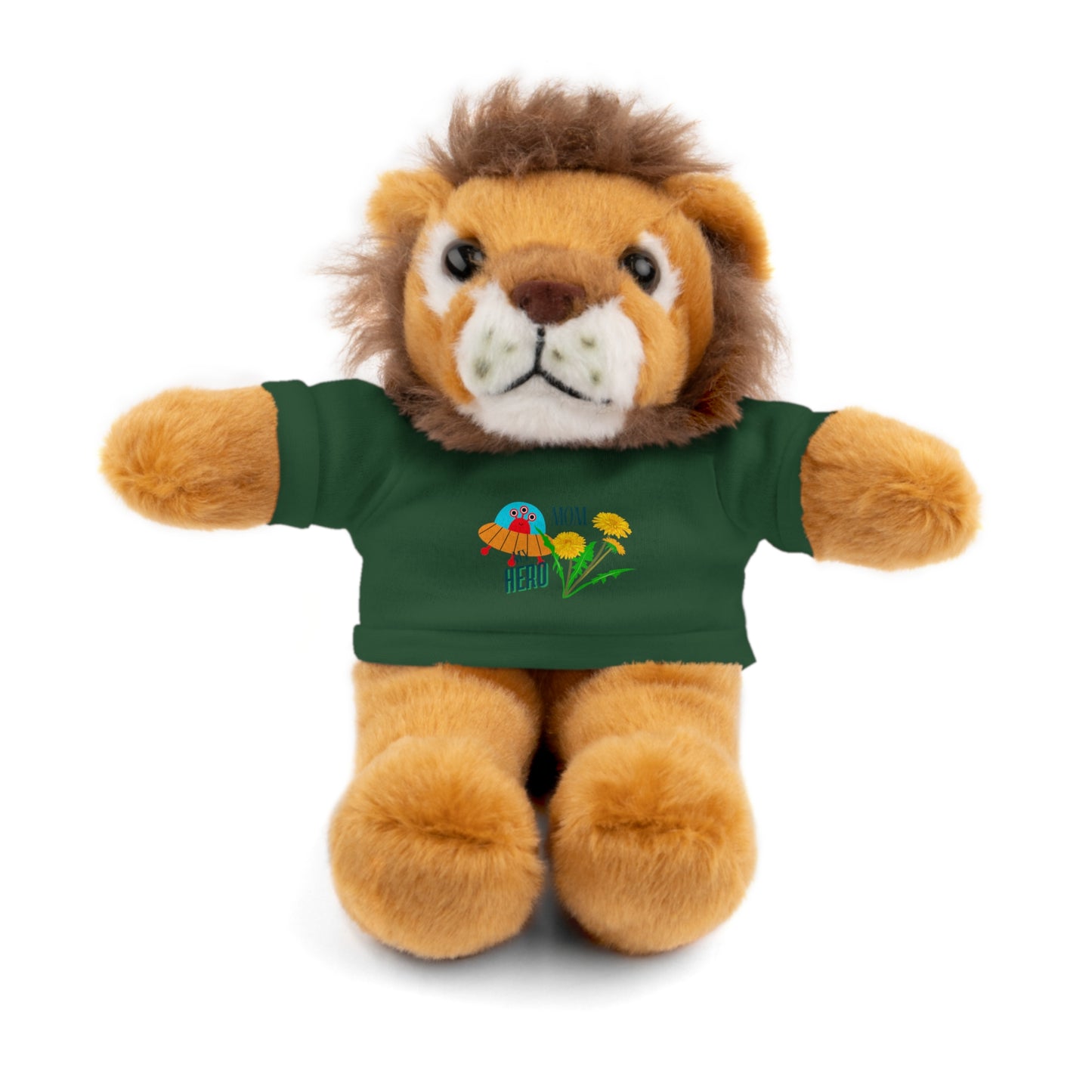 MOM is my Hero Stuffed Animal Tee Bear - Perfect Gift for Kids & Celebrations