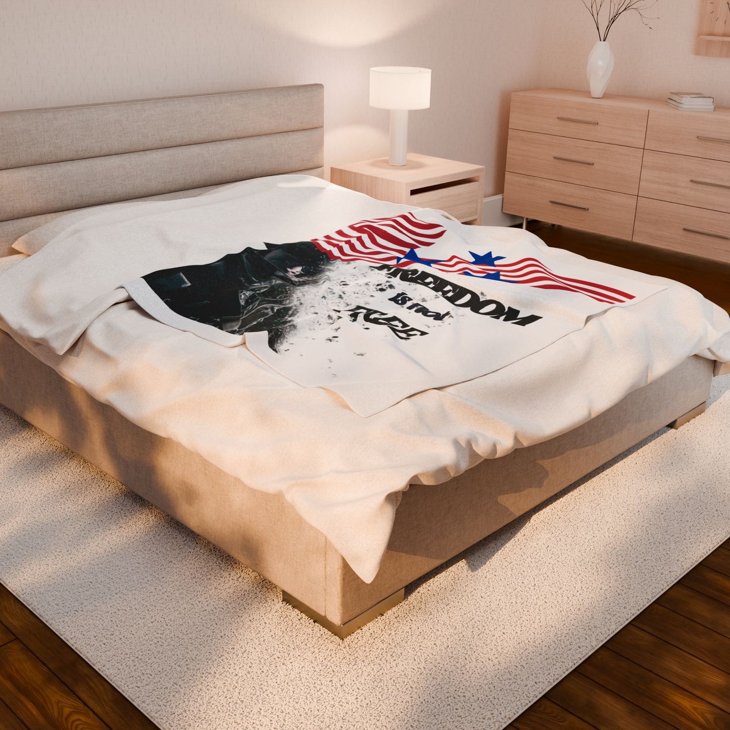 Freedom Is Not Free, Cozy Throw, Military Tribute, Home Decor, Gift for Veterans