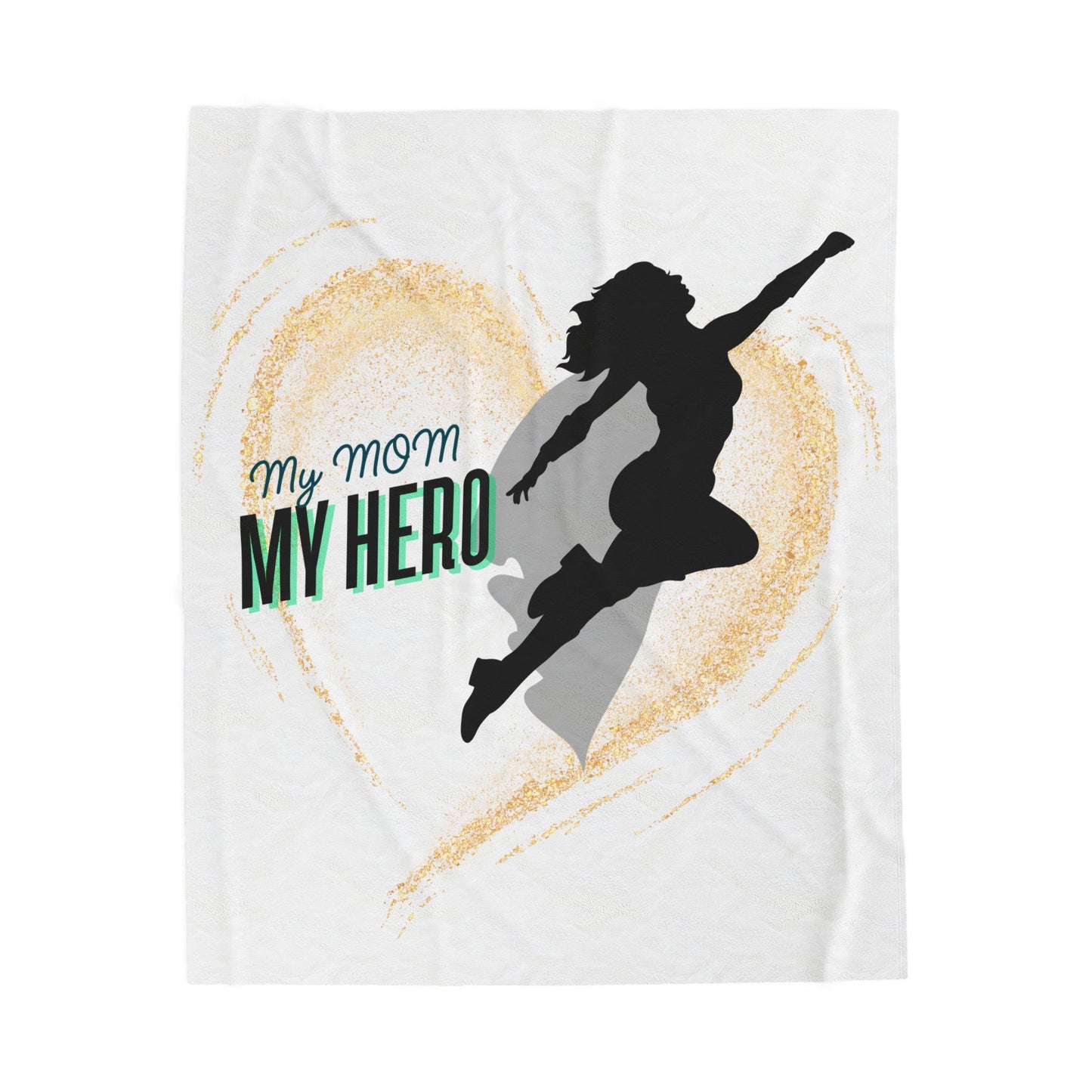 My Mom, My Hero Velveteen Plush Blanket - Cozy Gift for Moms