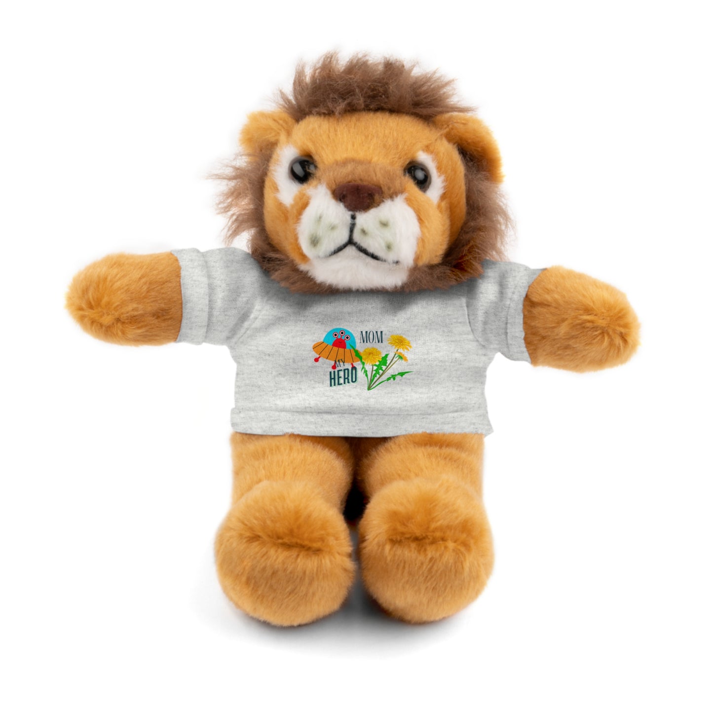 MOM is my Hero Stuffed Animal Tee Bear - Perfect Gift for Kids & Celebrations