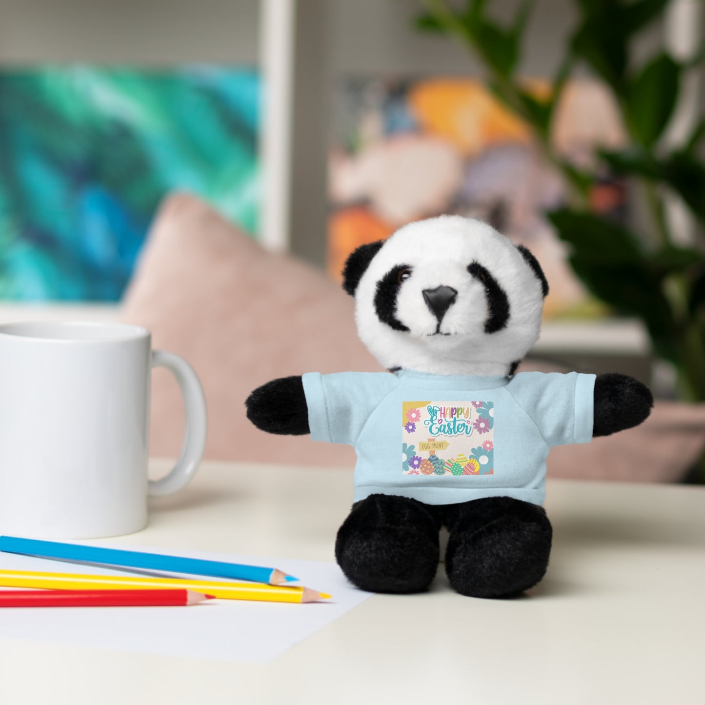 Happy Easter Stuffed Animal with T-Shirt