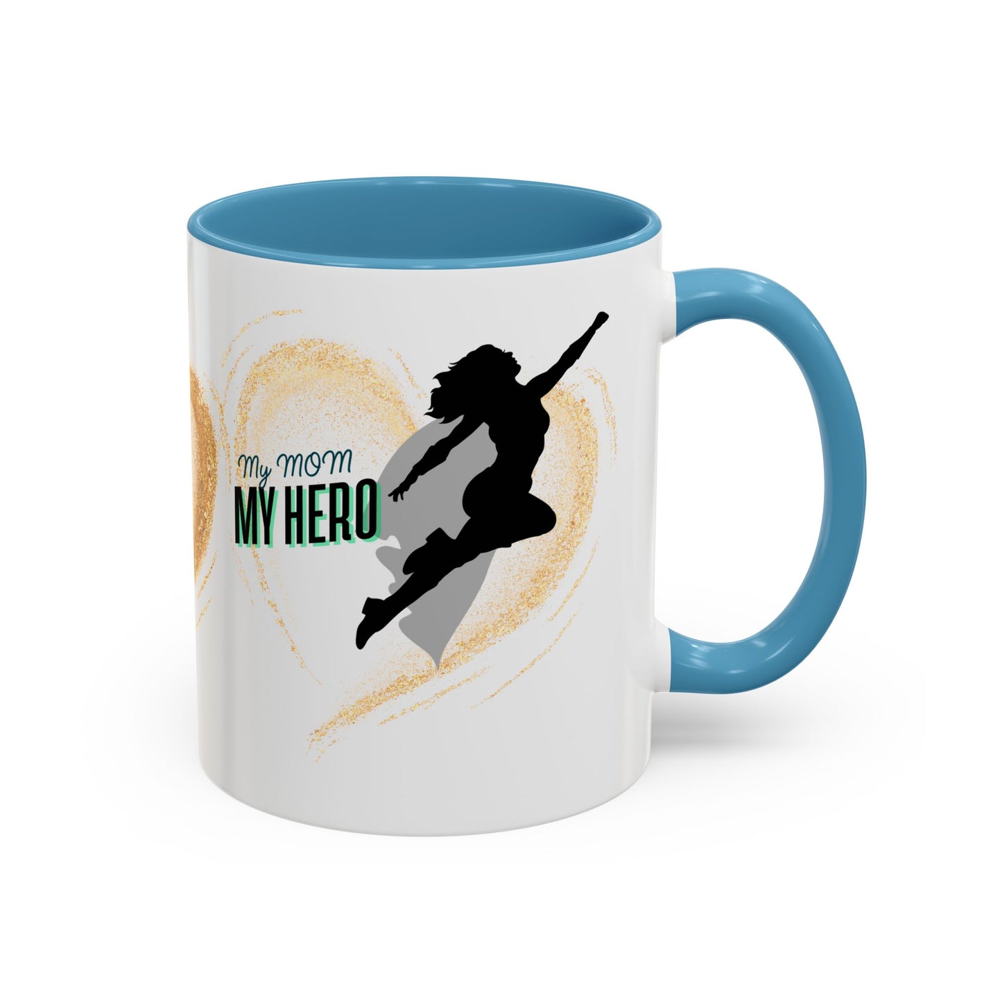 My Hero Mom Accent Coffee Mug - Perfect Gift for Mother's Day or Appreciation